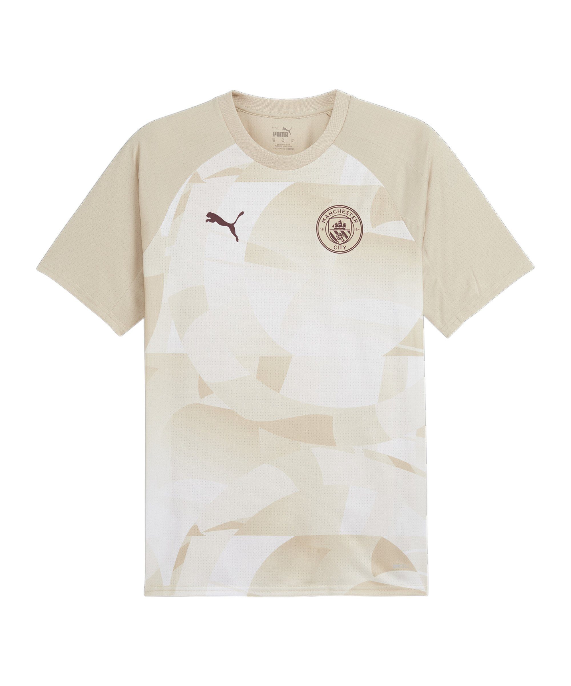 PUMA T-Shirt Manchester City Prematch Shirt 2023/2024 Beige default