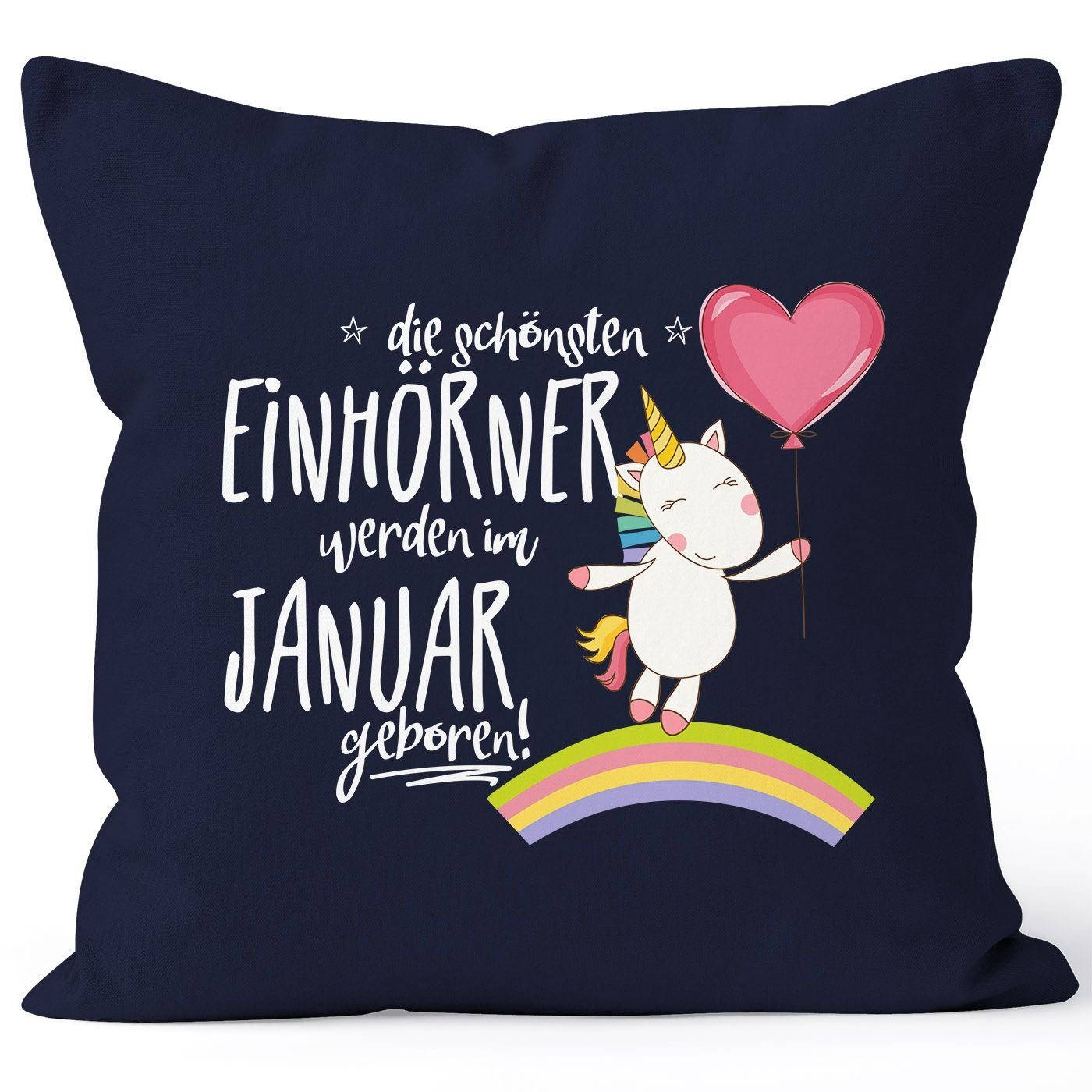 MoonWorks Dekokissen Kissenbezug die schönsten Einhörner günstig online kaufen