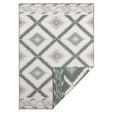 Teppich In- & Outdoor Wendeteppich Malibu Grün Creme, NORTHRUGS, rechteckig, Höhe: 5 mm
