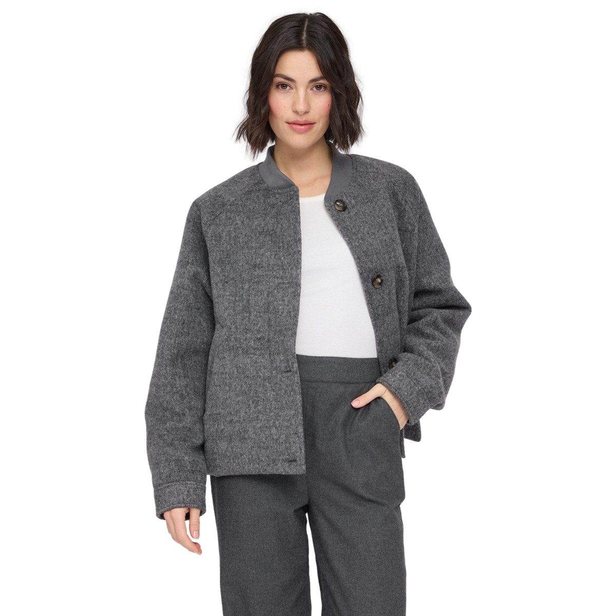MAZINE Winterjacke Mazine Vegan Wool Bomber - Bomberjacke