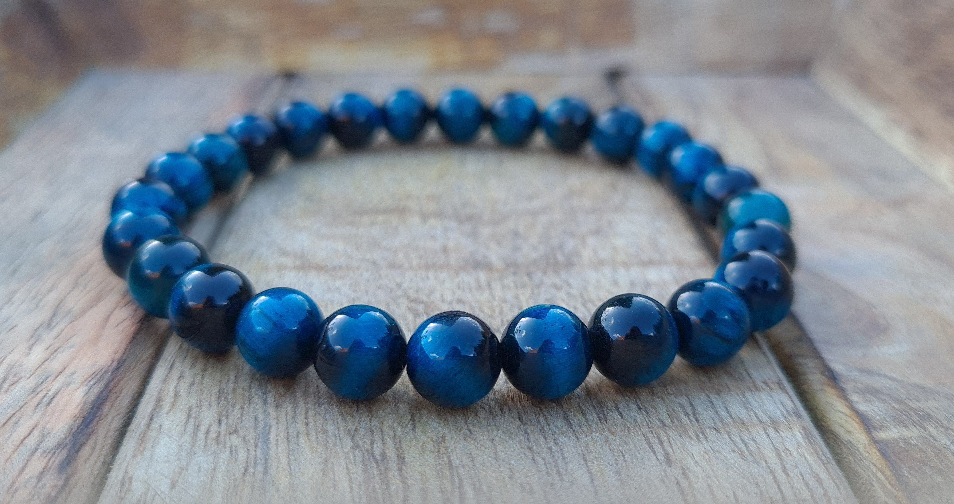 NAHLE Armband Naturstein Perlenarmband Tigerauge (1-tlg), mit blauem Tigera günstig online kaufen