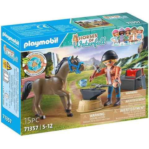 Playmobil® Konstruktions-Spielset Hufschmied Ben & Achilles (71357), Horses of Waterfall, (15 St)