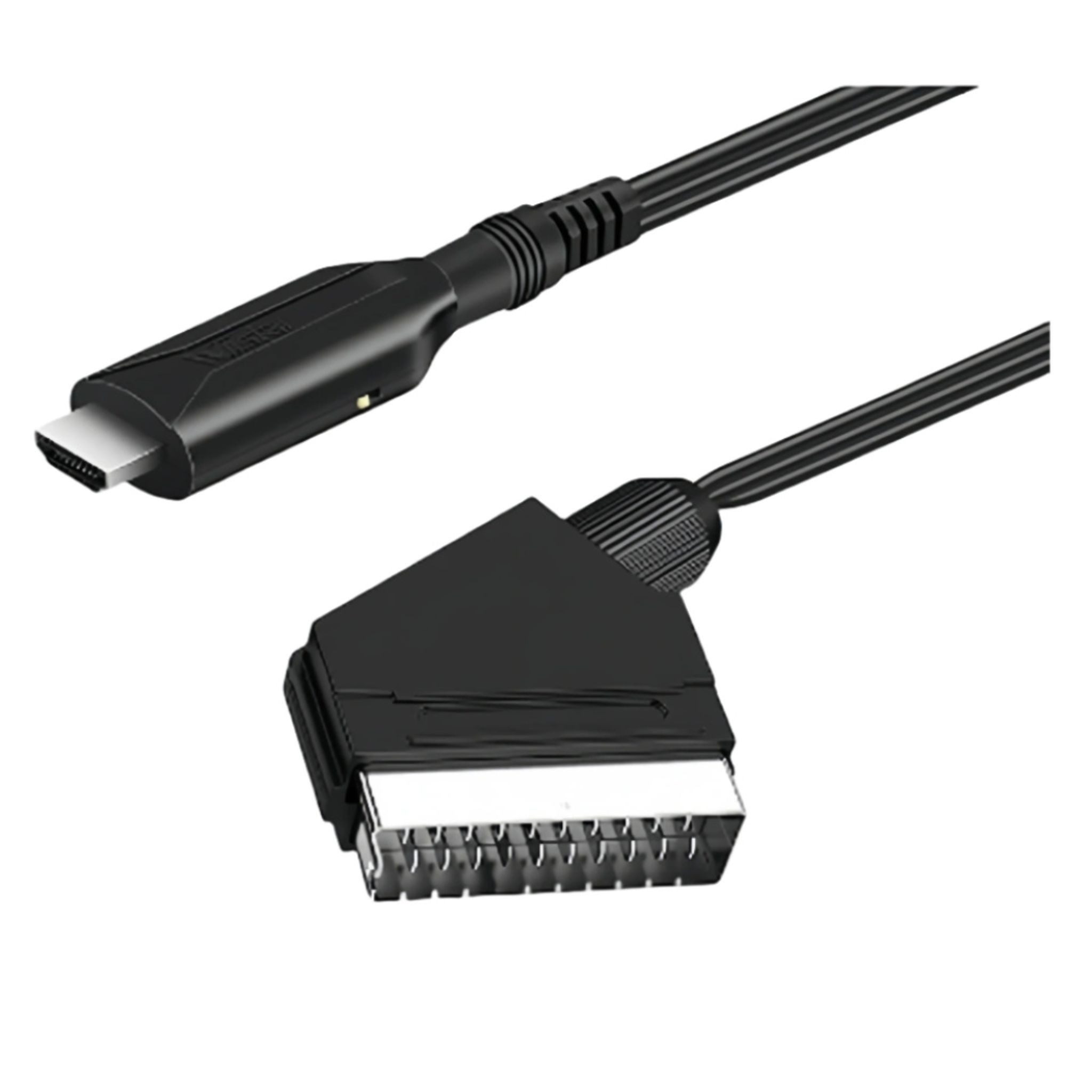 FELIXLEO Videokassette 1m SCART zu HDMI Konverter Kabel, Video Audio Adapter, DVD HD TV