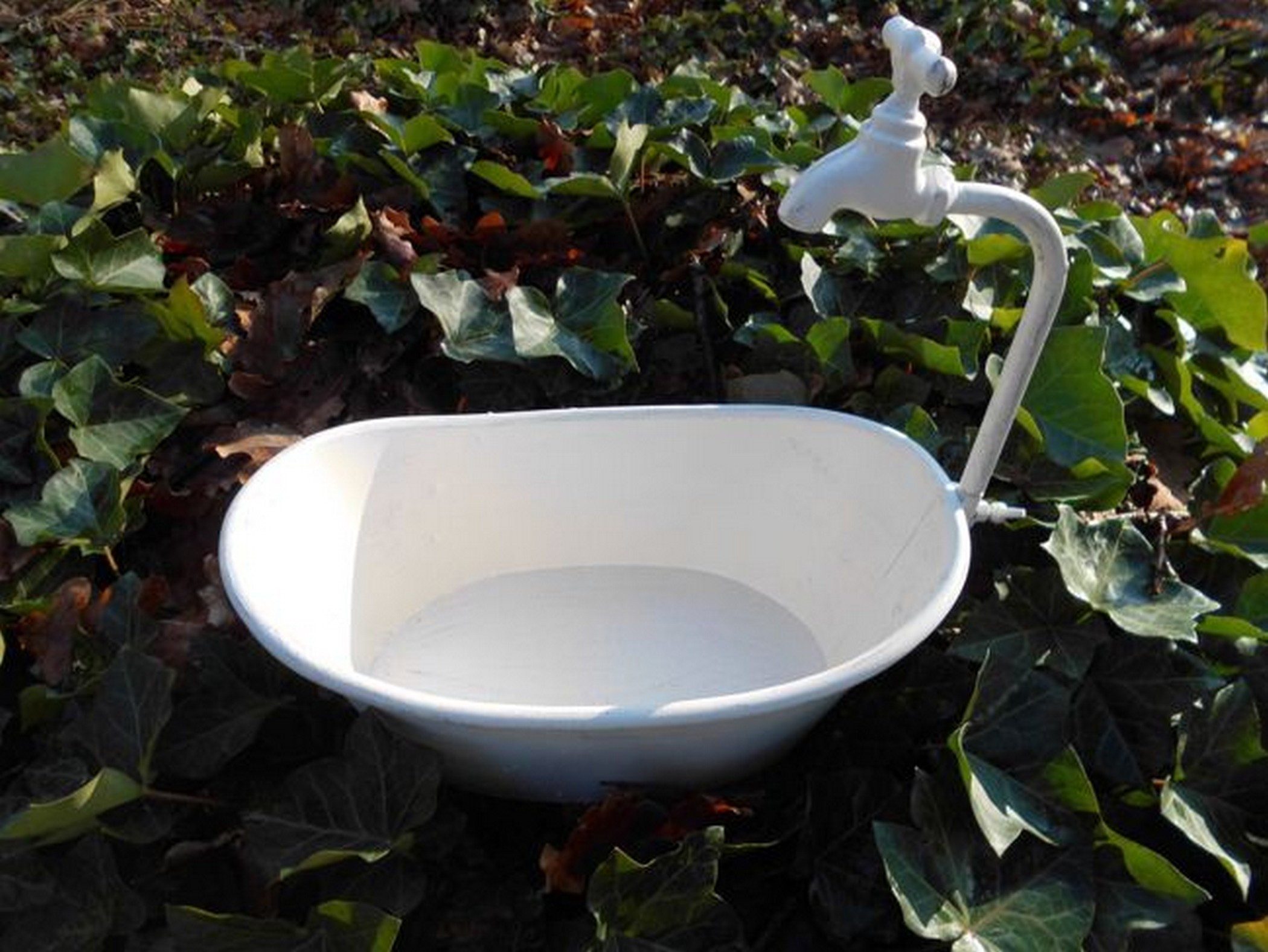 Deko-Impression Pflanzschale Wanne mit Deko-Wasserhahn Blumentopf günstig online kaufen
