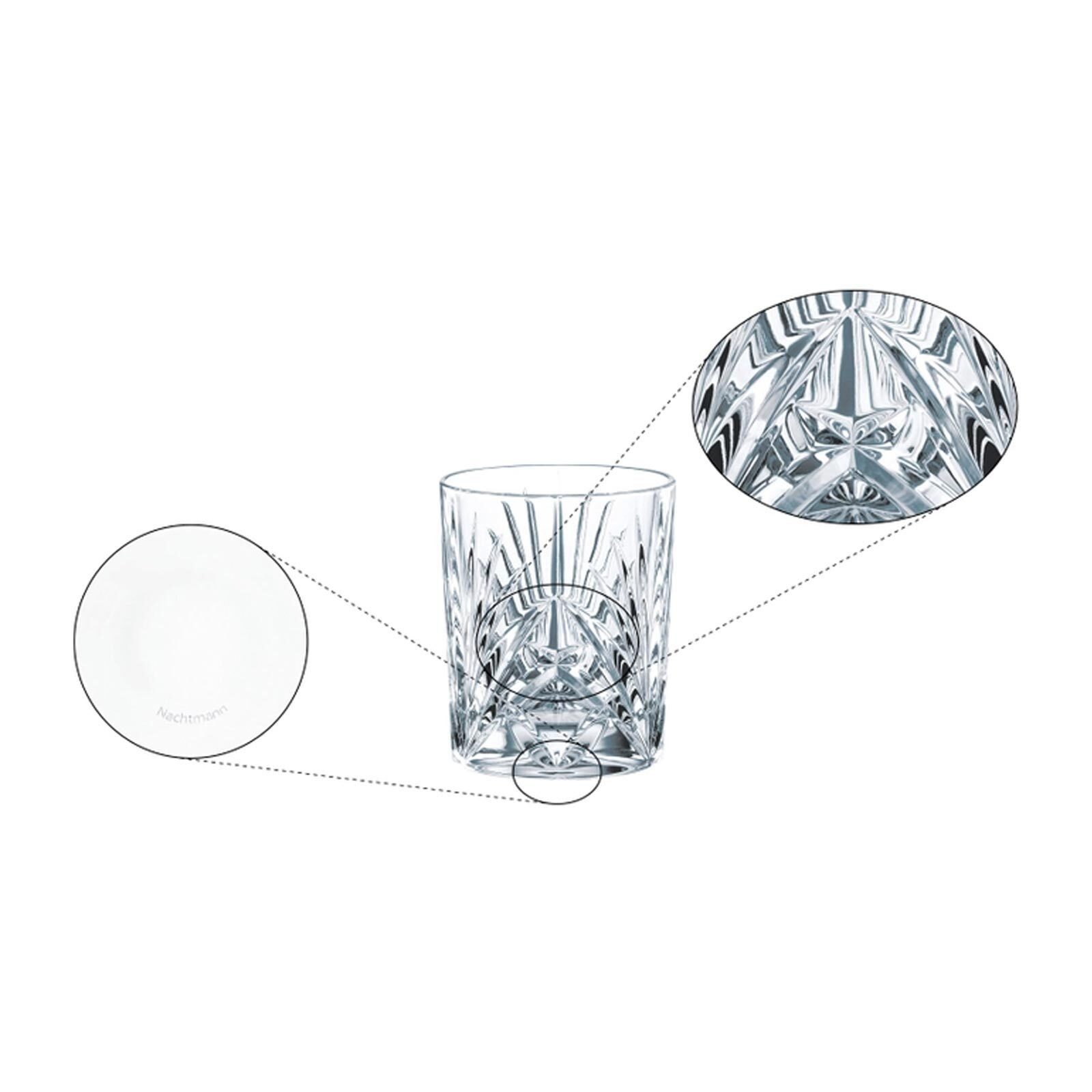 Nachtmann Whiskyglas Palais Whiskytumbler 304 ml 6er Set, 6-tlg., Glas