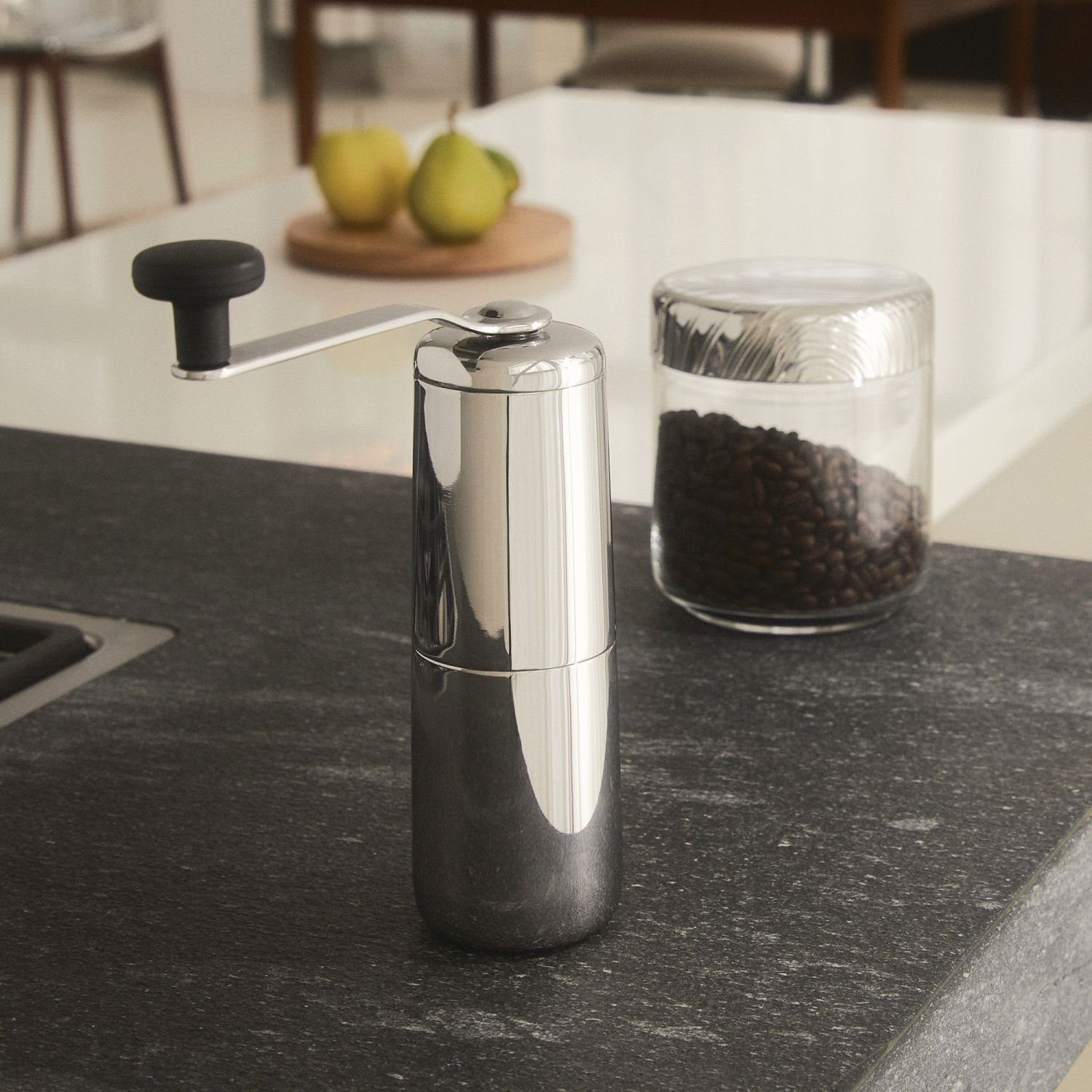 Alessi Kaffeemühle Slow Coffee, Keramikmahlwerk, 20 g Bohnenbehälter