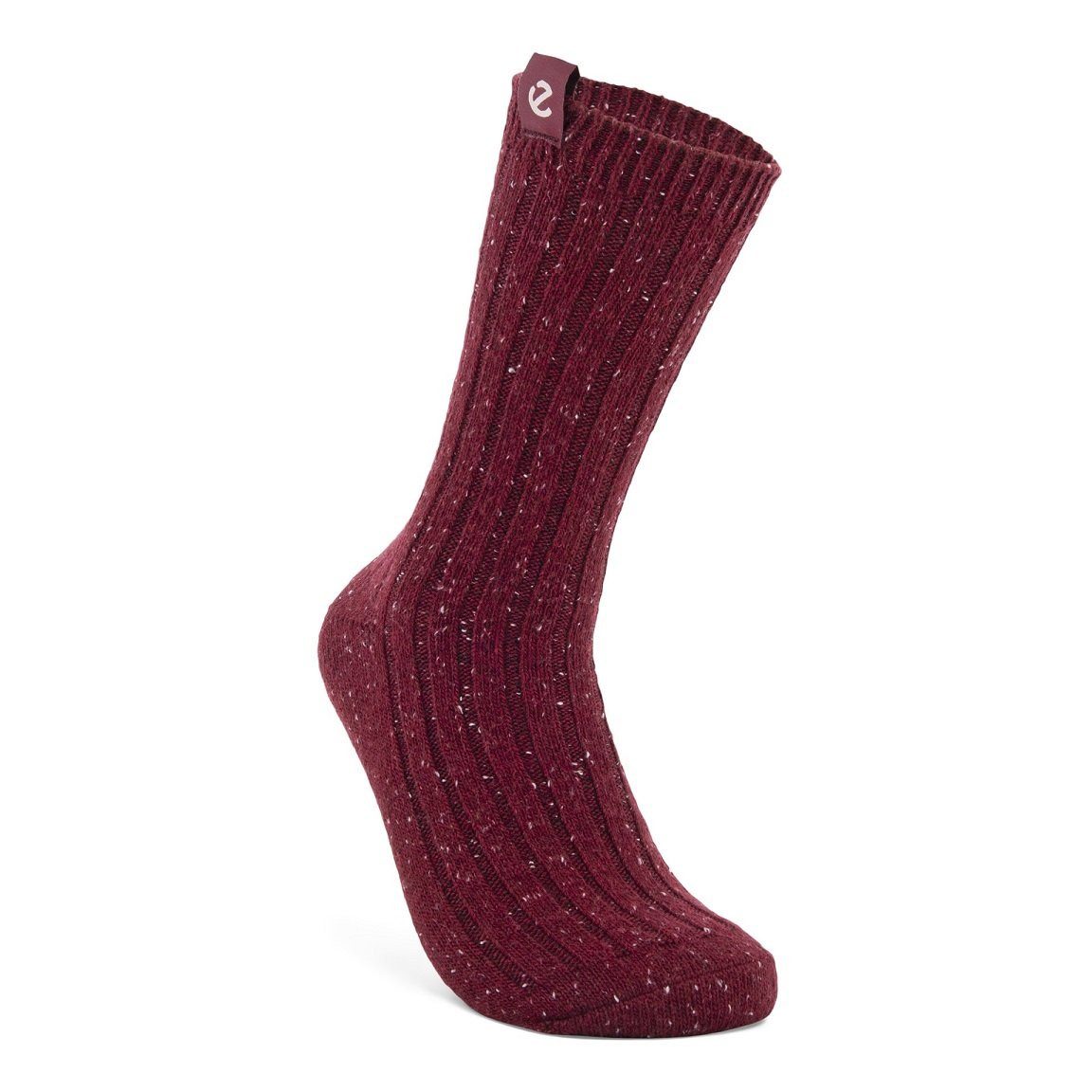 Ecco Socken Tagessocke Hygge Ribbed Mid Cut - weinrot - 1 Paar günstig online kaufen
