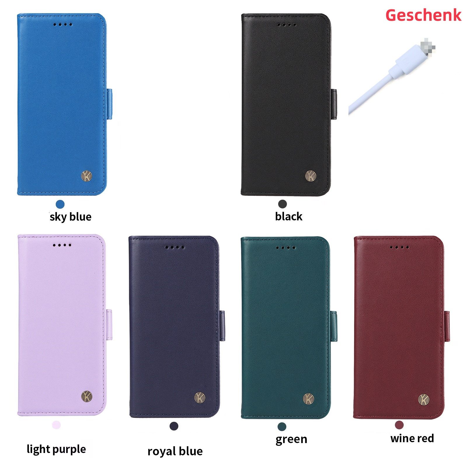 Innocase Handyhülle Leder Handy Hülle Tasche für VIVO Klapp Cover Case Schnalle Kartenfach