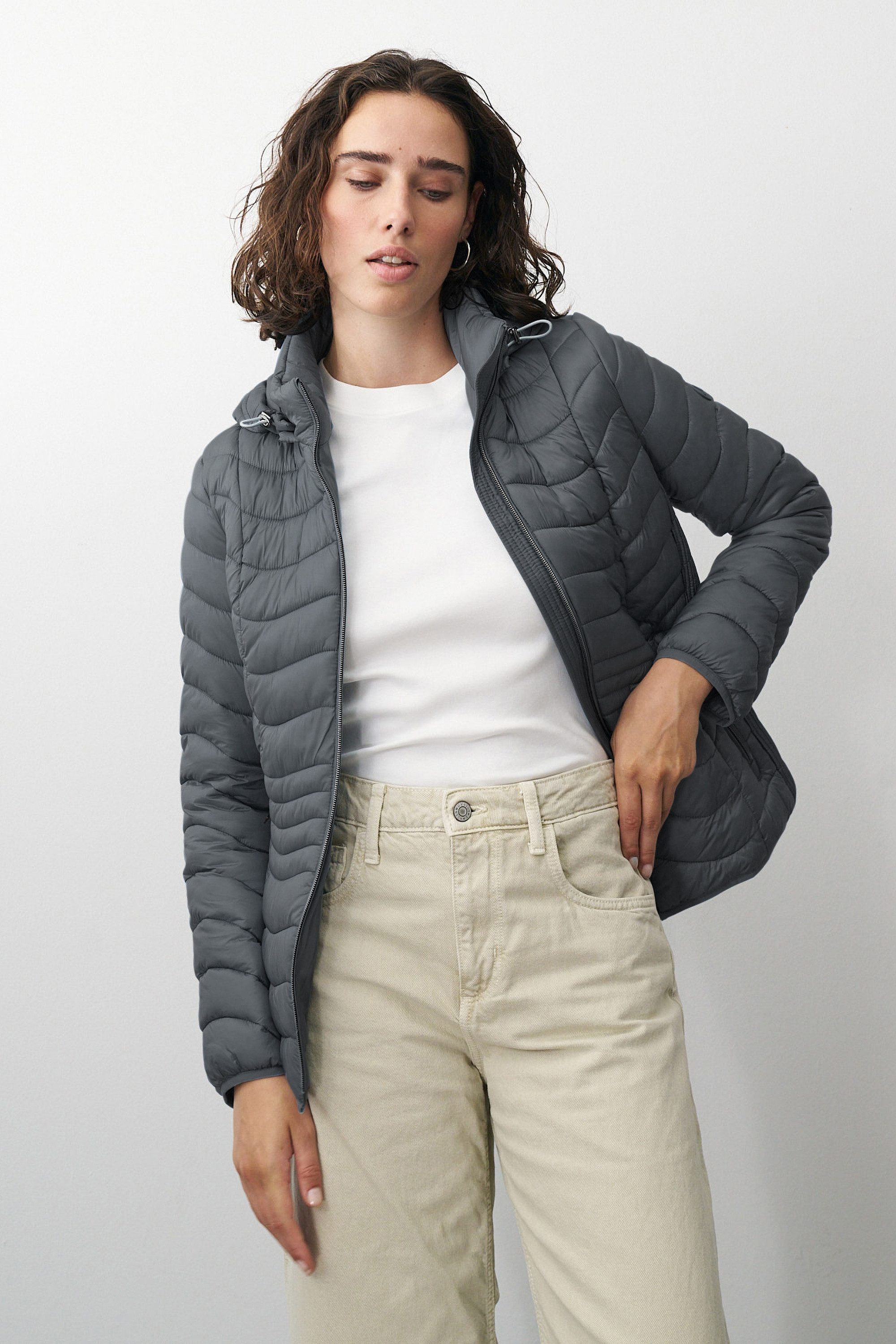 Barbara Lebek Steppjacke Übergangsjacke oder Herbstjacke mit abnehmbarer Ka günstig online kaufen