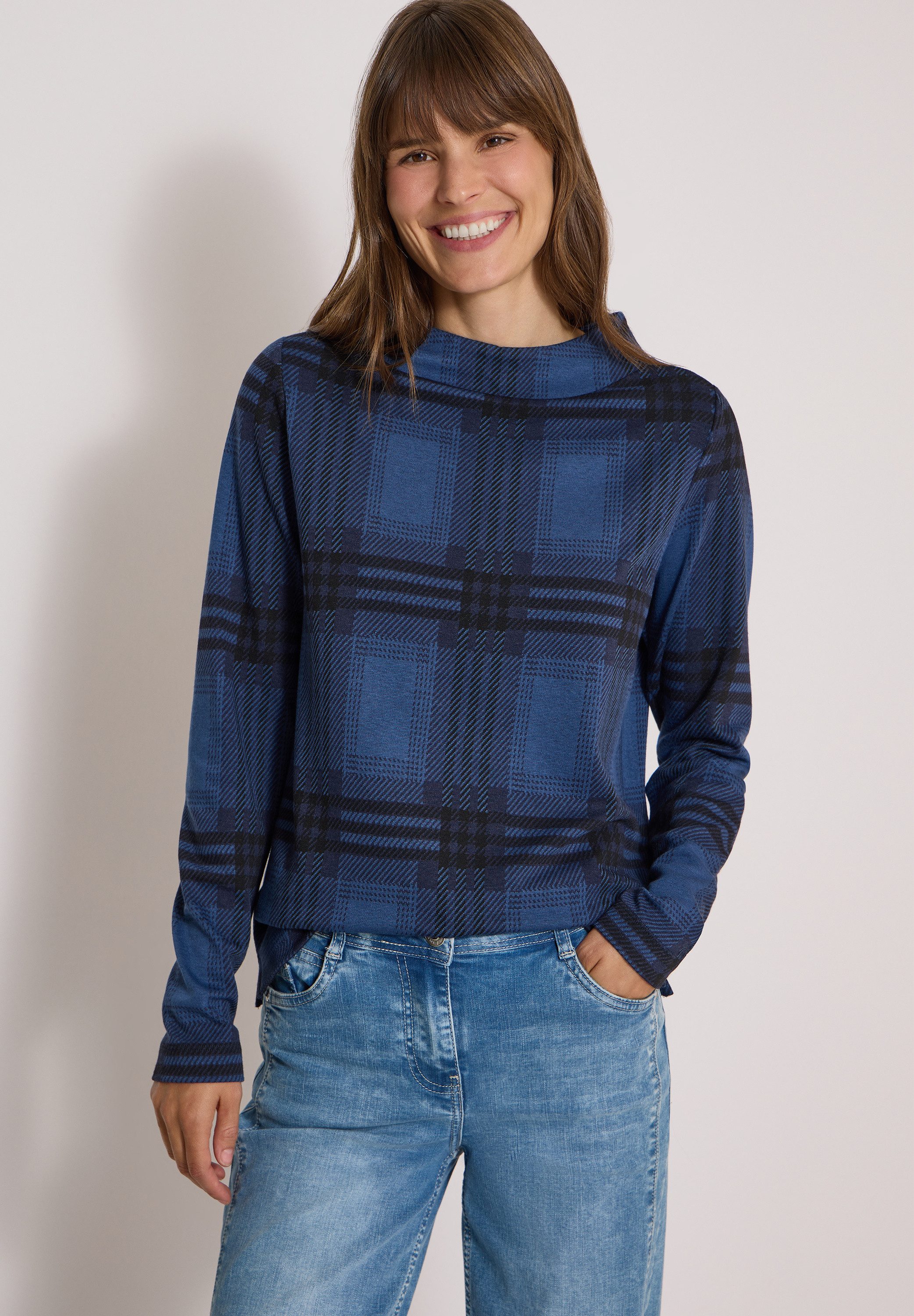CECIL Langarmshirt Jacquard