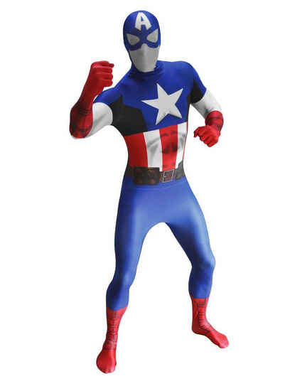 Morphsuits Kostüm Captain America, Original Captain America Ganzkörperanzug