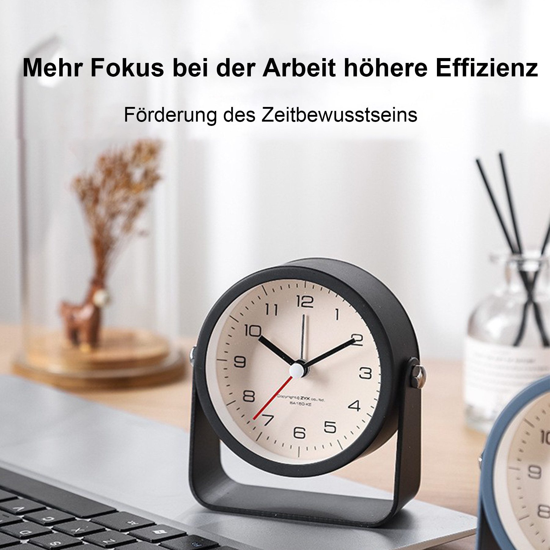 Senmudi Wecker Rund Wecker,Super Silent Non Ticking, Batteriebetrieben,ohne günstig online kaufen