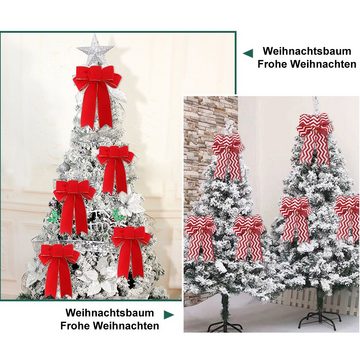 GelldG Weihnachtsbaumschleife 6 Stück Weihnachtsschleifen Groß Weihnachtsbaum Bogen