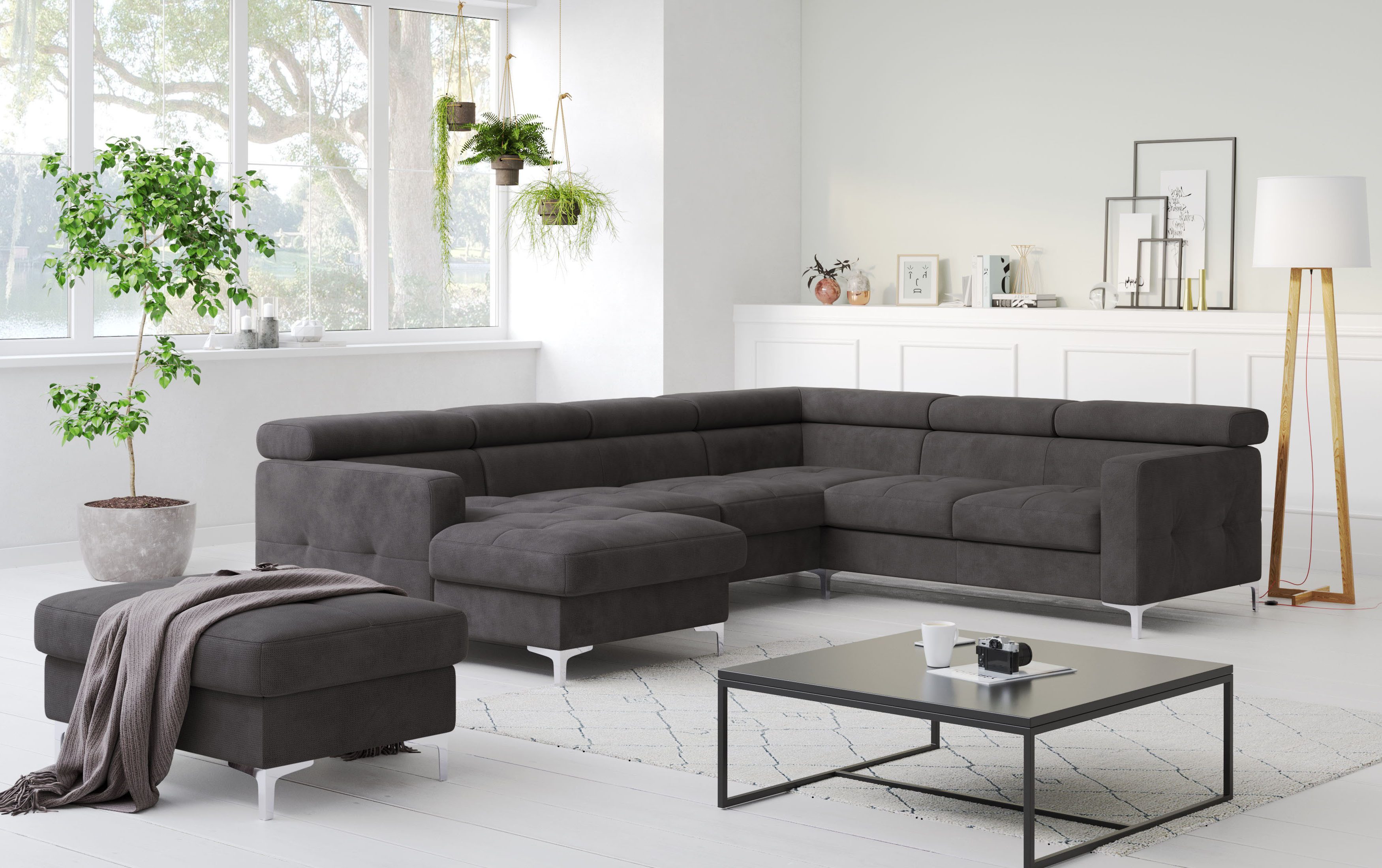 COTTA Wohnlandschaft "Sammy U-Form" mit Kopfteilverstellung, wahlweise mit günstig online kaufen