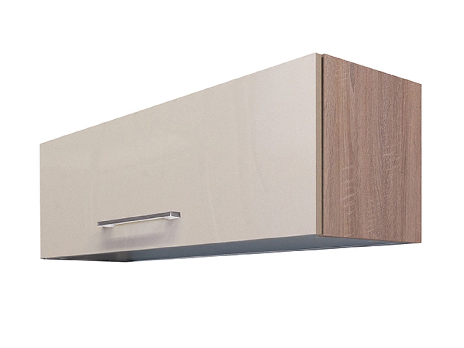 Flex-Well Kurzhängeschrank Kurzhängeschrank Küche - 100 cm breit - Kaschmir Glanz, mit Klapptür –