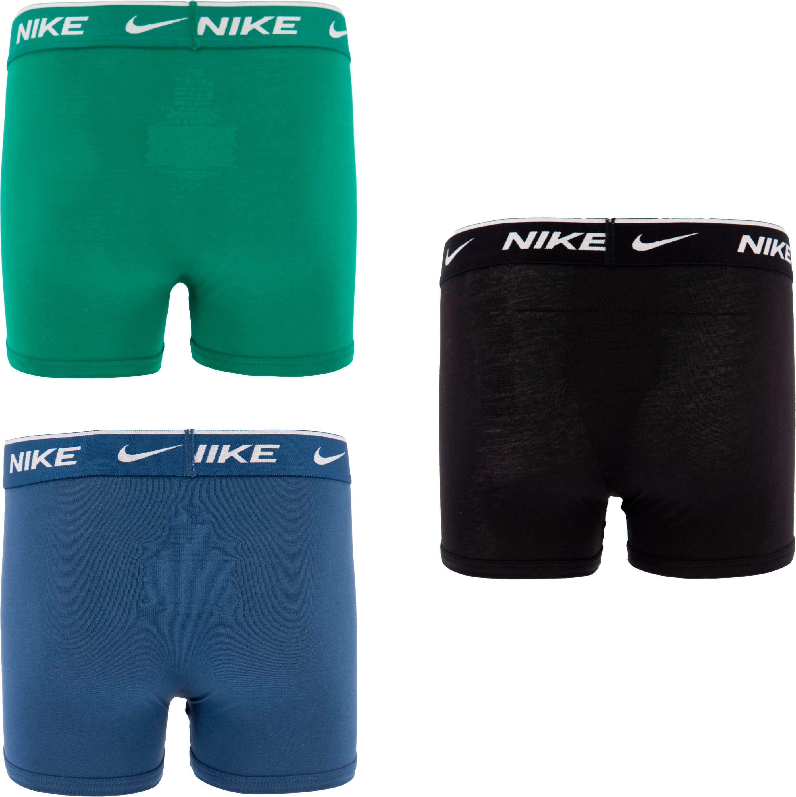 für 3er-Pack) grün, Kinder (Packung, schwarz 3-St., BOXER Boxershorts BRIEF 3PK blau, Sportswear EVERYDAY Nike COTTON