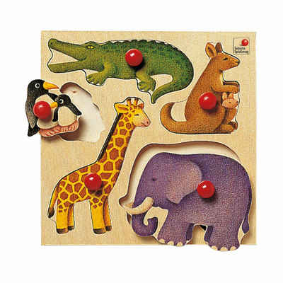 Selecta Puzzle Zoo 5-tlg. 20 cm ab 12 Monaten, 5 Puzzleteile