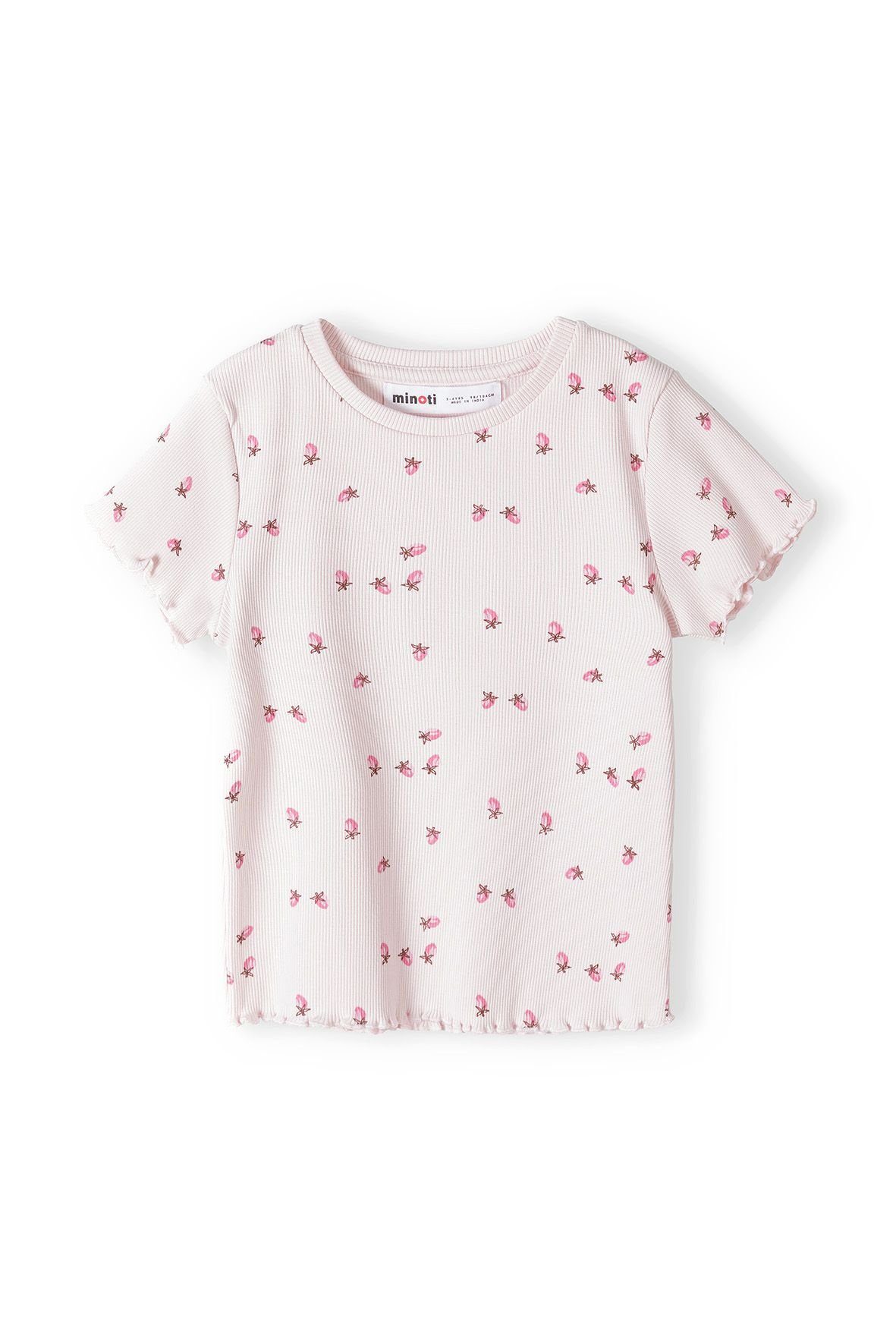 T-Shirt MINOTI Rippshirt (12m-14y) Rosa