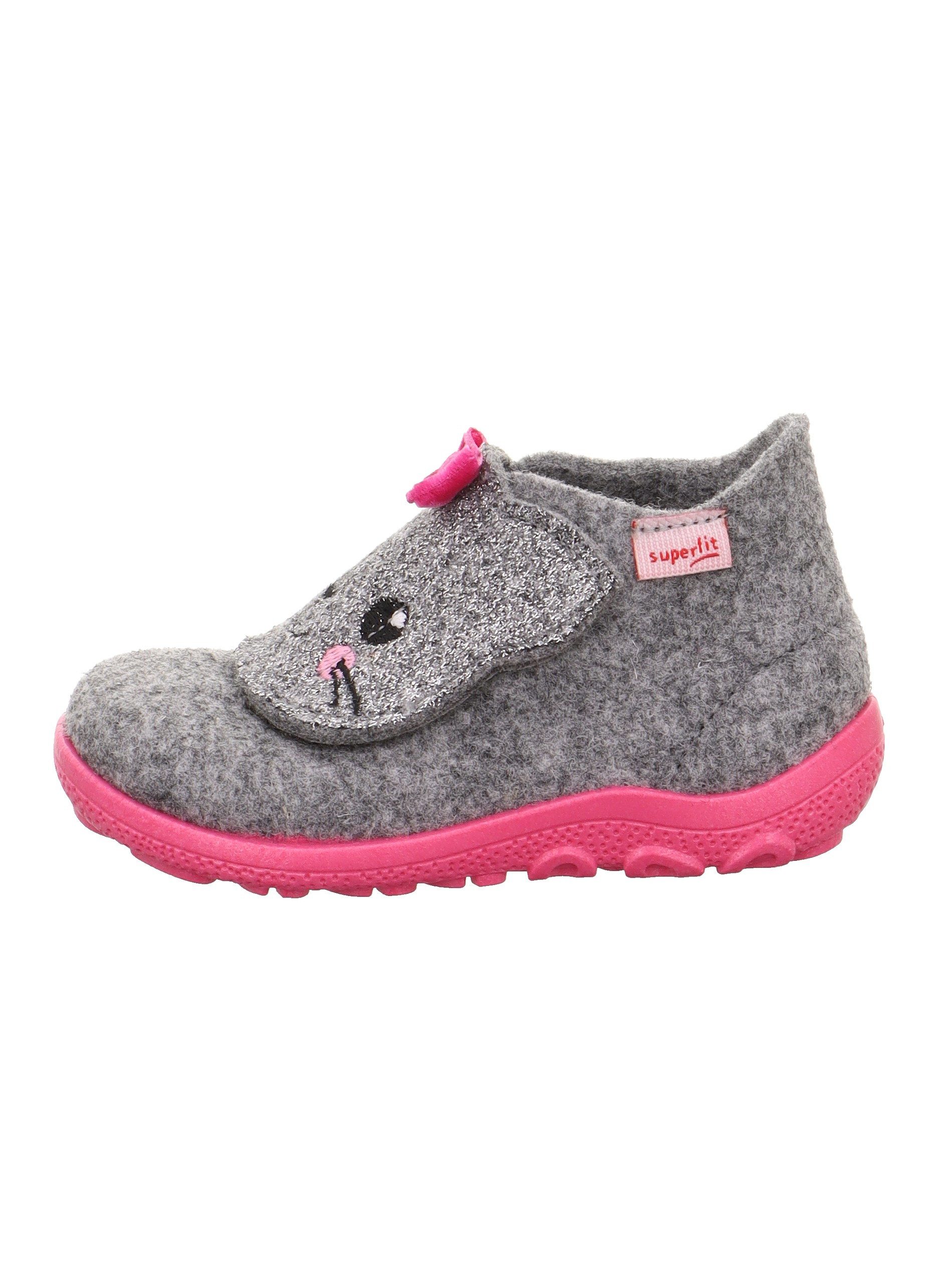 Superfit HAPPY OCTI, WMS: mittel Hausschuh Babyschuh mit Klettverschluss, Größenschablone zum Download
