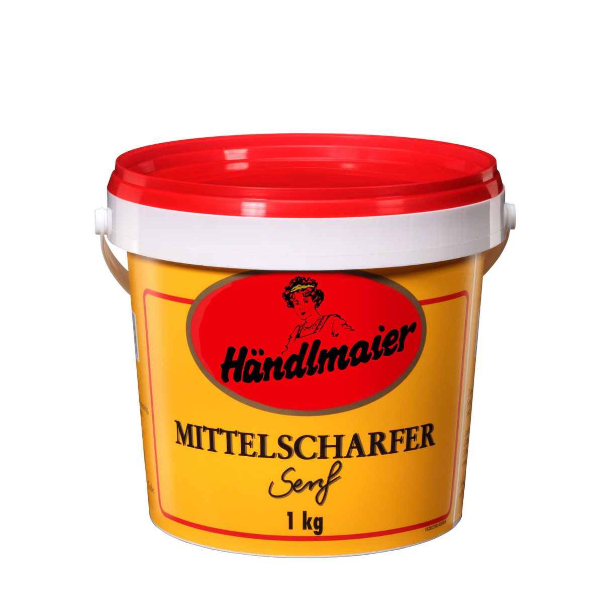 Händlmaier Saucen, Händlmaier Mittelscharfer Senf für Gastro im Eimer Vegan 1Kg