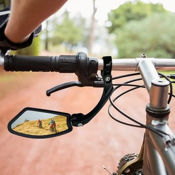 SOTOR Fahrradreflektor Fahrradreflektor Fahrradspiegel, (Lenkerendenspiegel-Fahrradlenker Rückspiegel, (2PC), 2 St), für Ebike, E-Bike, Rennrad