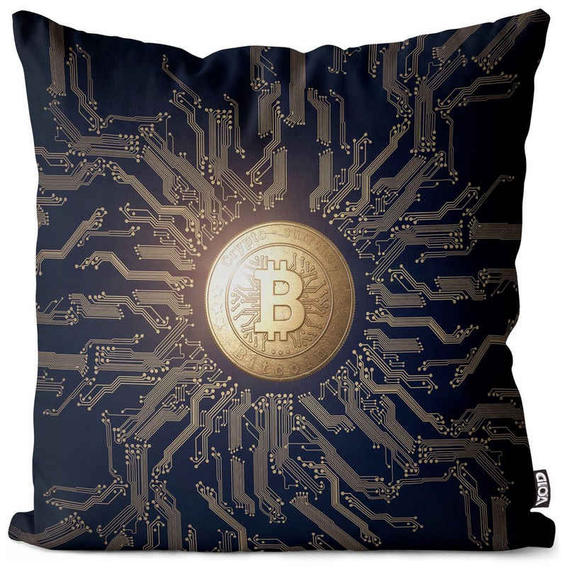 Kissenbezug, VOID (1 Stück), Gold Bit-coin Invest Crypto handel technologie geld währung crypto bu