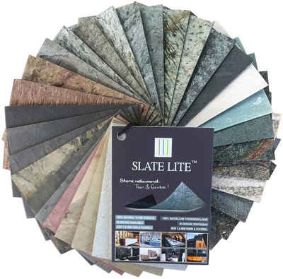 Slate Lite Dekorpaneele »Muster Slate Lite«, (Set, 1-tlg., Muster) Musterset aus Echtstein