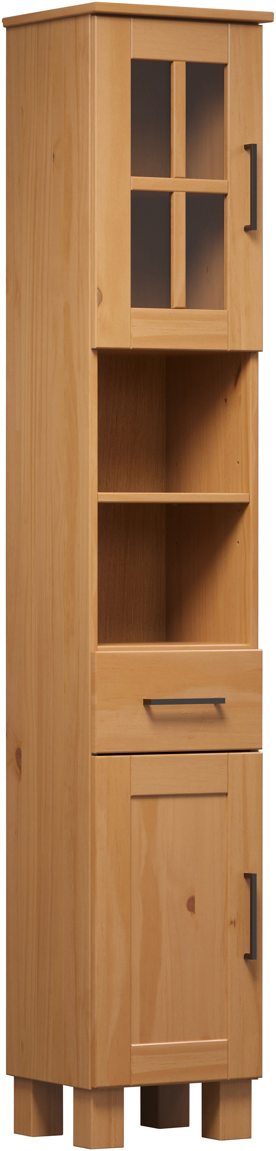 welltime Hochschrank "Ulea", (1 St.), Badschrank aus Massivholz mit Schubka günstig online kaufen