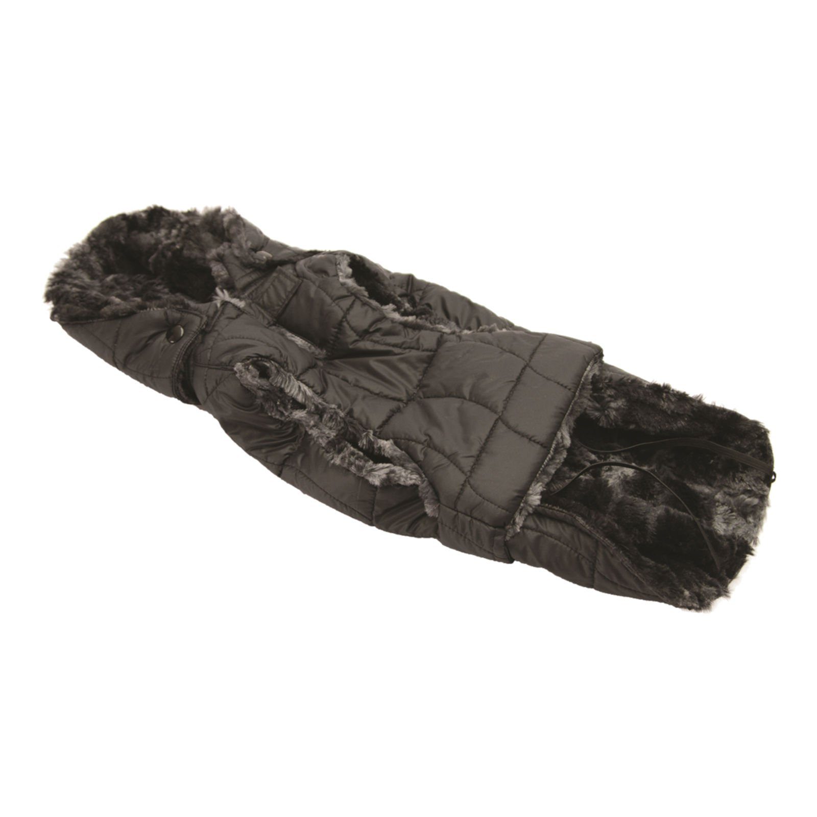 Fashion Dog Hundemantel Steppmantel für Hunde, Schwarz