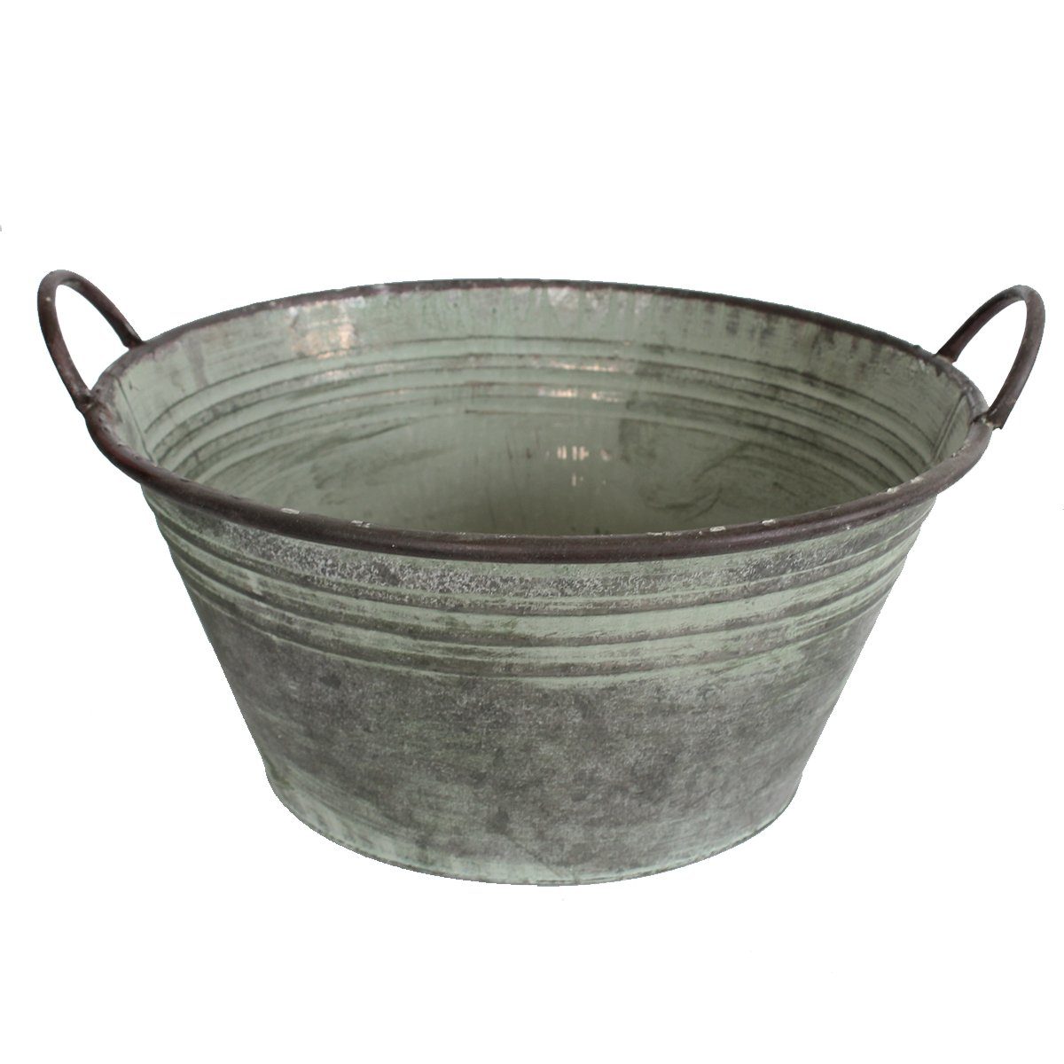 colourliving Blumentopf Pflanztopf Zinktopf Old Green günstig online kaufen