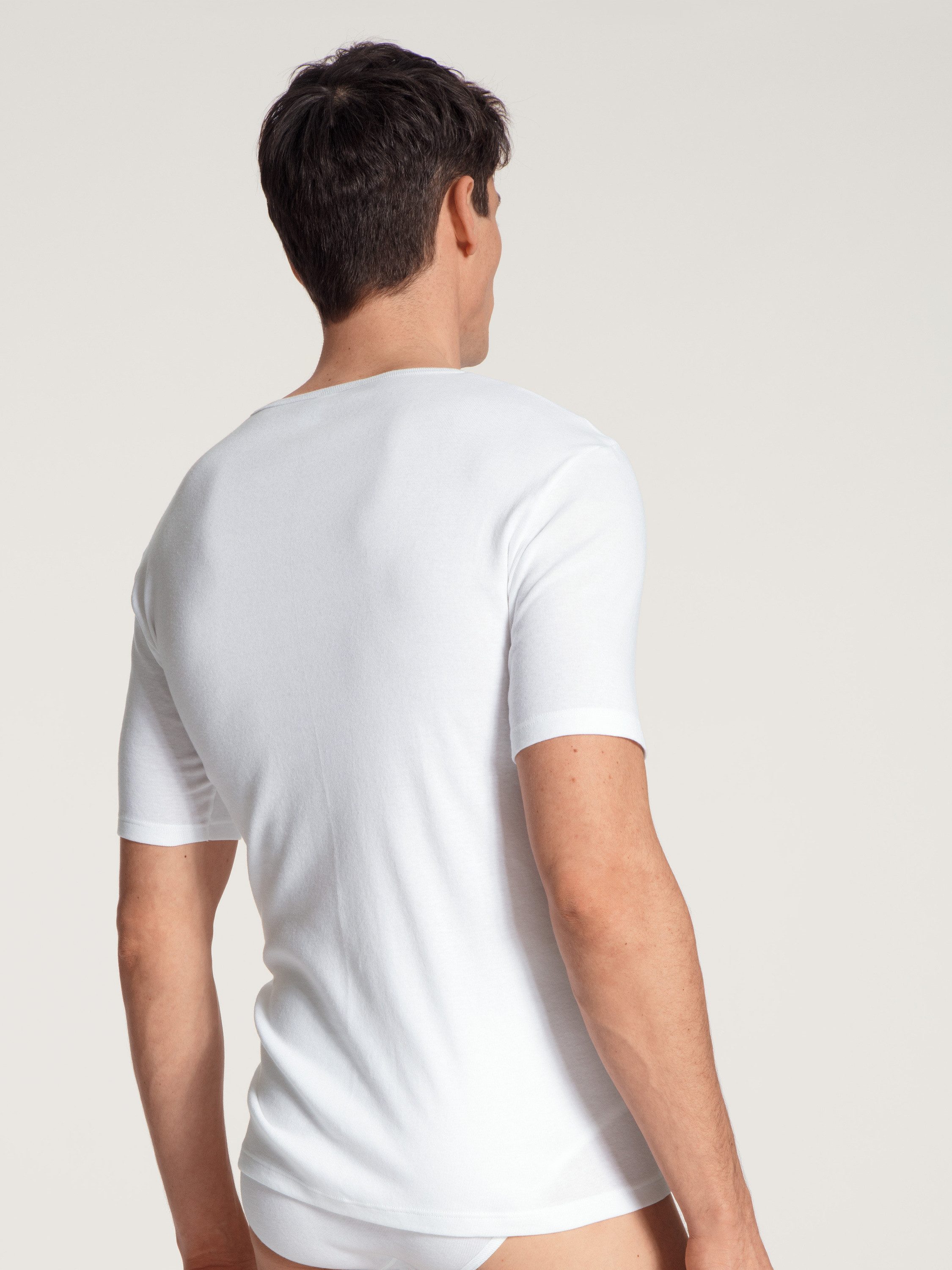 CALIDA Unterziehshirt Cotton 1:1 Herren (1-St) Rundhalsausschnitt, aus 100% Baumwolle