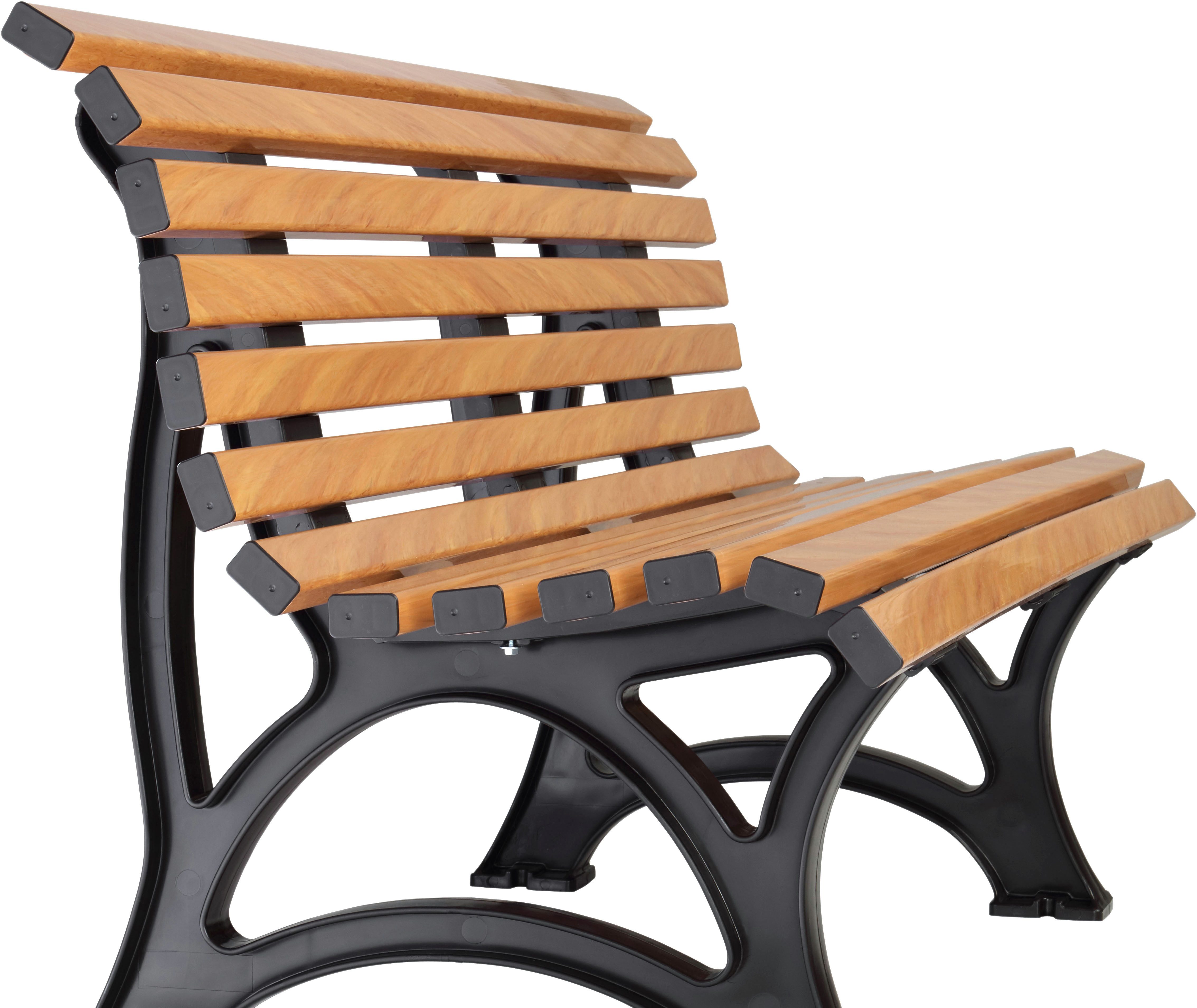 Blome Gartenbank 3er-Bank Helgoland 150 cm Holzoptik, Vollkunststoff