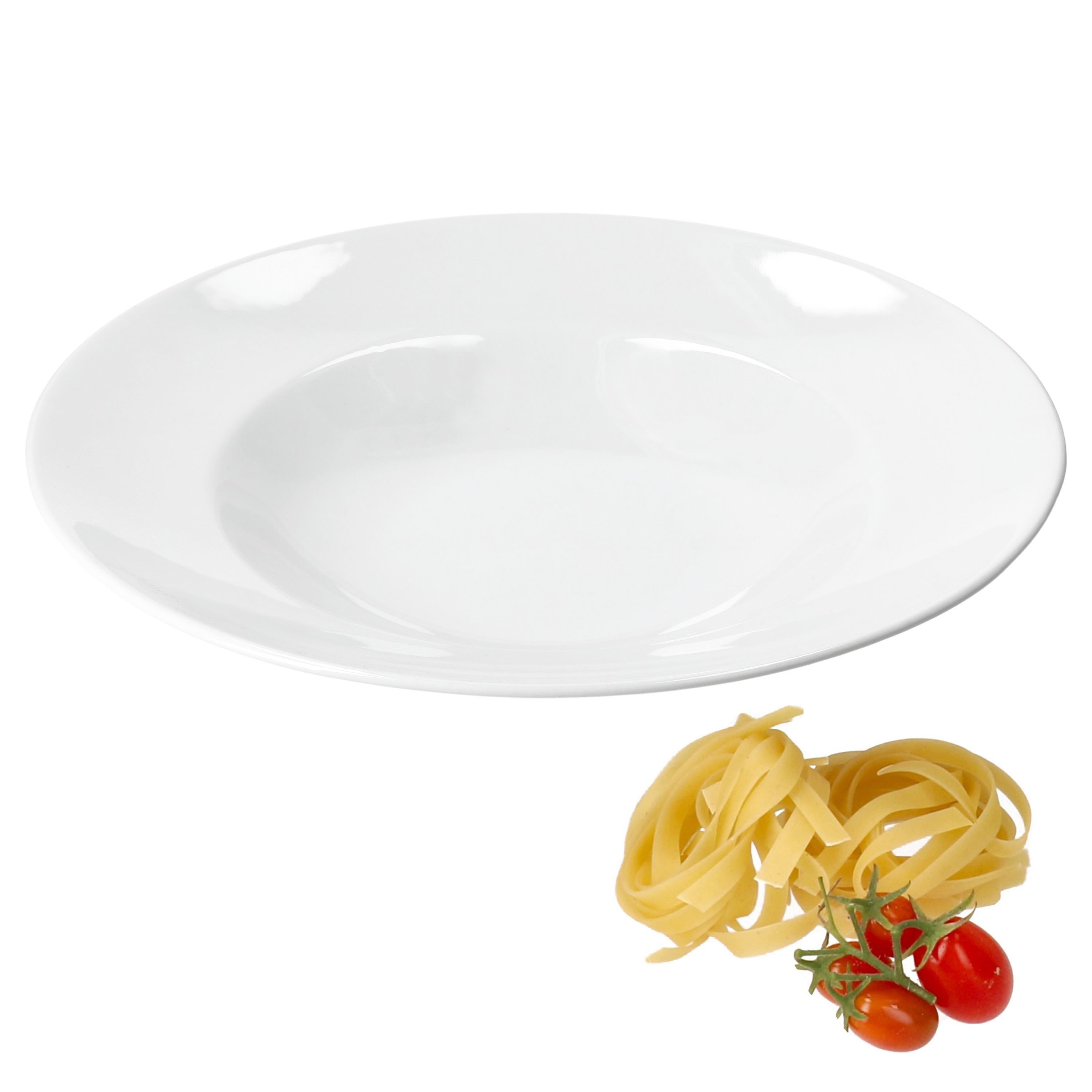 MamboCat Pastateller Bianco Pastateller Ø30cm aus Porzellan Nudel-Teller Weiß Suppe