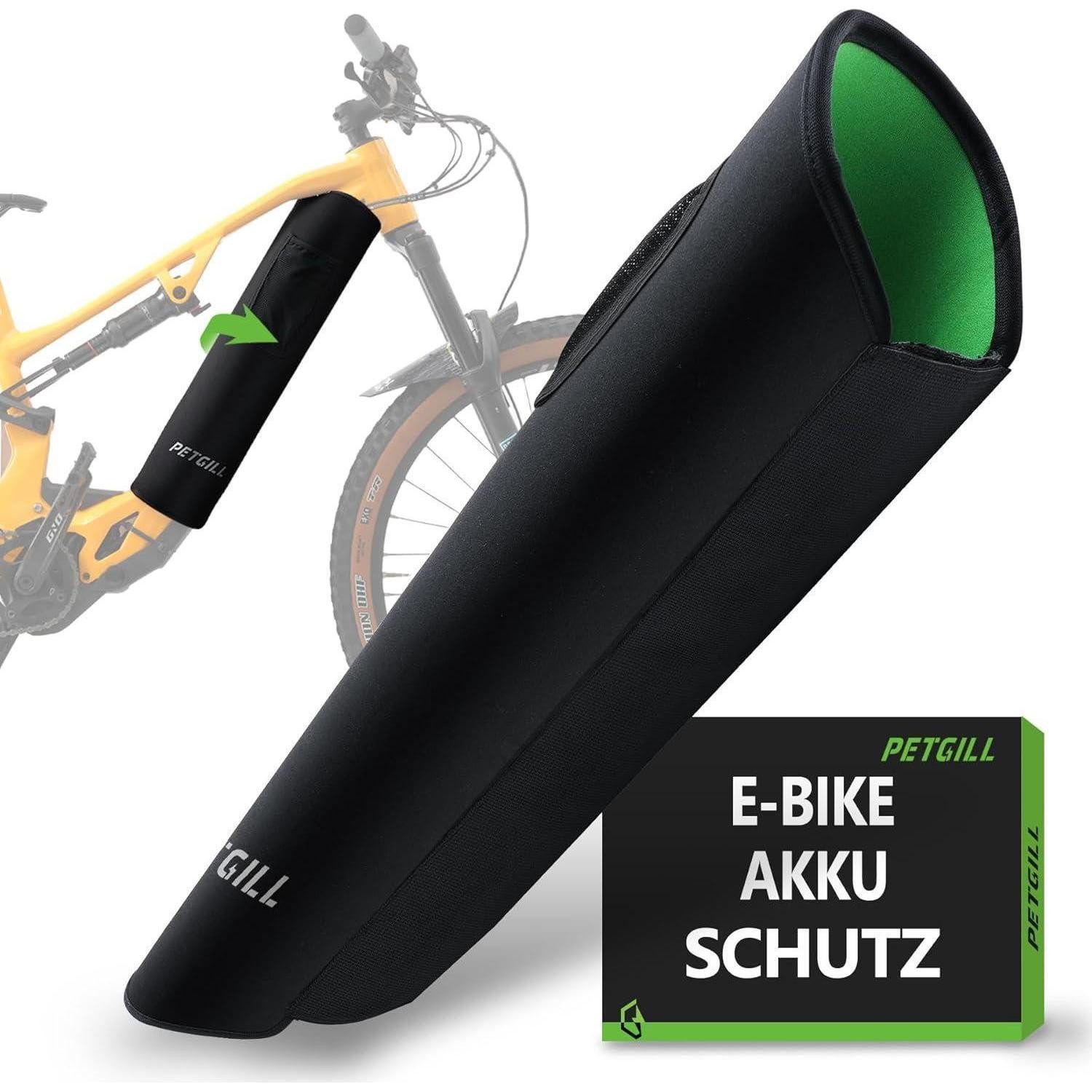 LuxusKollektion Akku-Schutzhülle E Bike Akku Schutzhülle 30-54cm Transportschutz Kälte Schmutz Schwarz