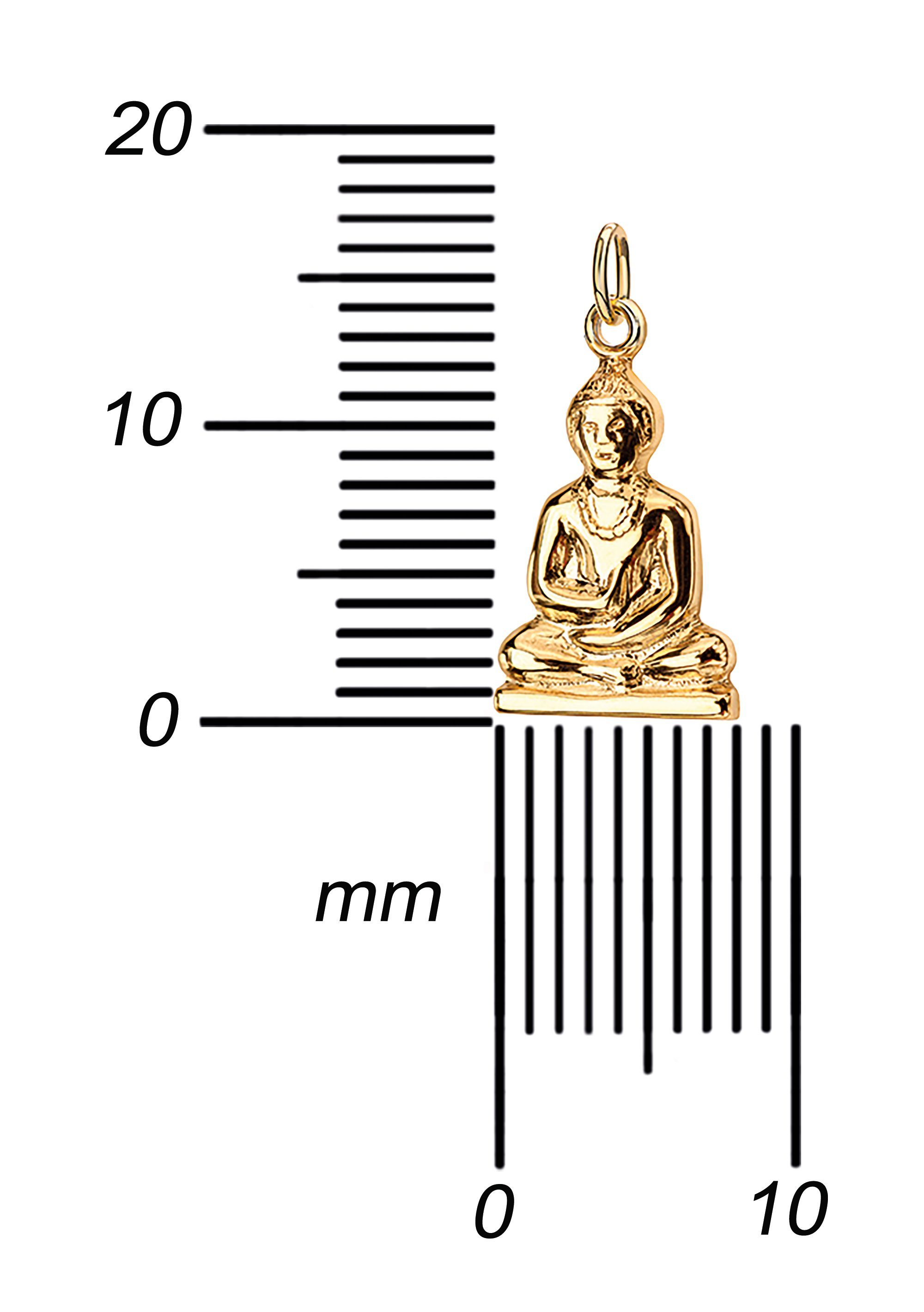 JEVELION Kette mit Anhänger - für wählbar und Kette 333 Damen Länge 70 Buddha (Goldanhänger, Gold Herren), cm. 36 vergoldet- Mit Anhänger