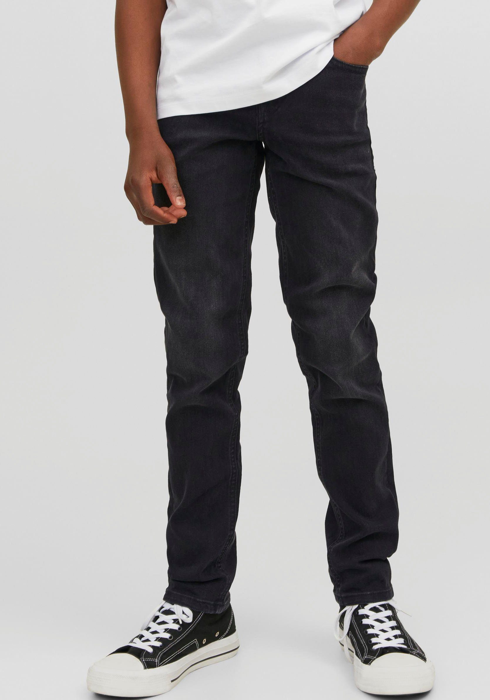 MF für & JJORIGINAL JNR, Junior Slim-fit-Jeans Faded-Effekten mit Used-Look einen 073 Jack Stonewashed Jones NOOS JJIGLENN