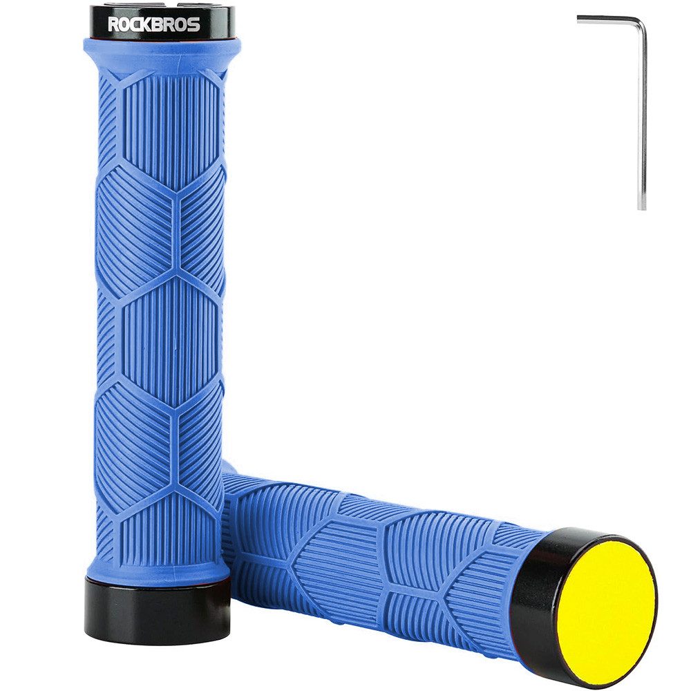 ROCKBROS Fahrradlenkergriff Fahrradgriffe Reflektorgriffe Lenkergummis (Spar-Set, 2-St., 22 mm rutschfest), Reflektoren, rutschfeste Textur, Schraubklemmung