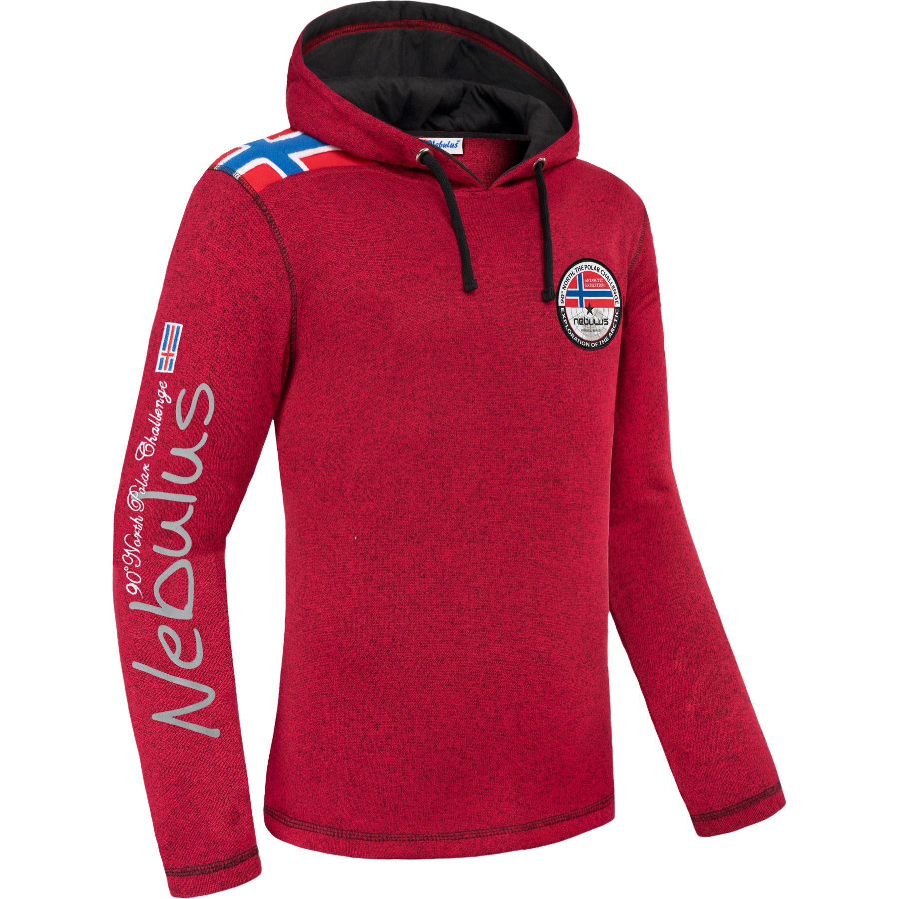 Pullover & Shorts FLAGGY, P5960 - Herren, rot meliert, S