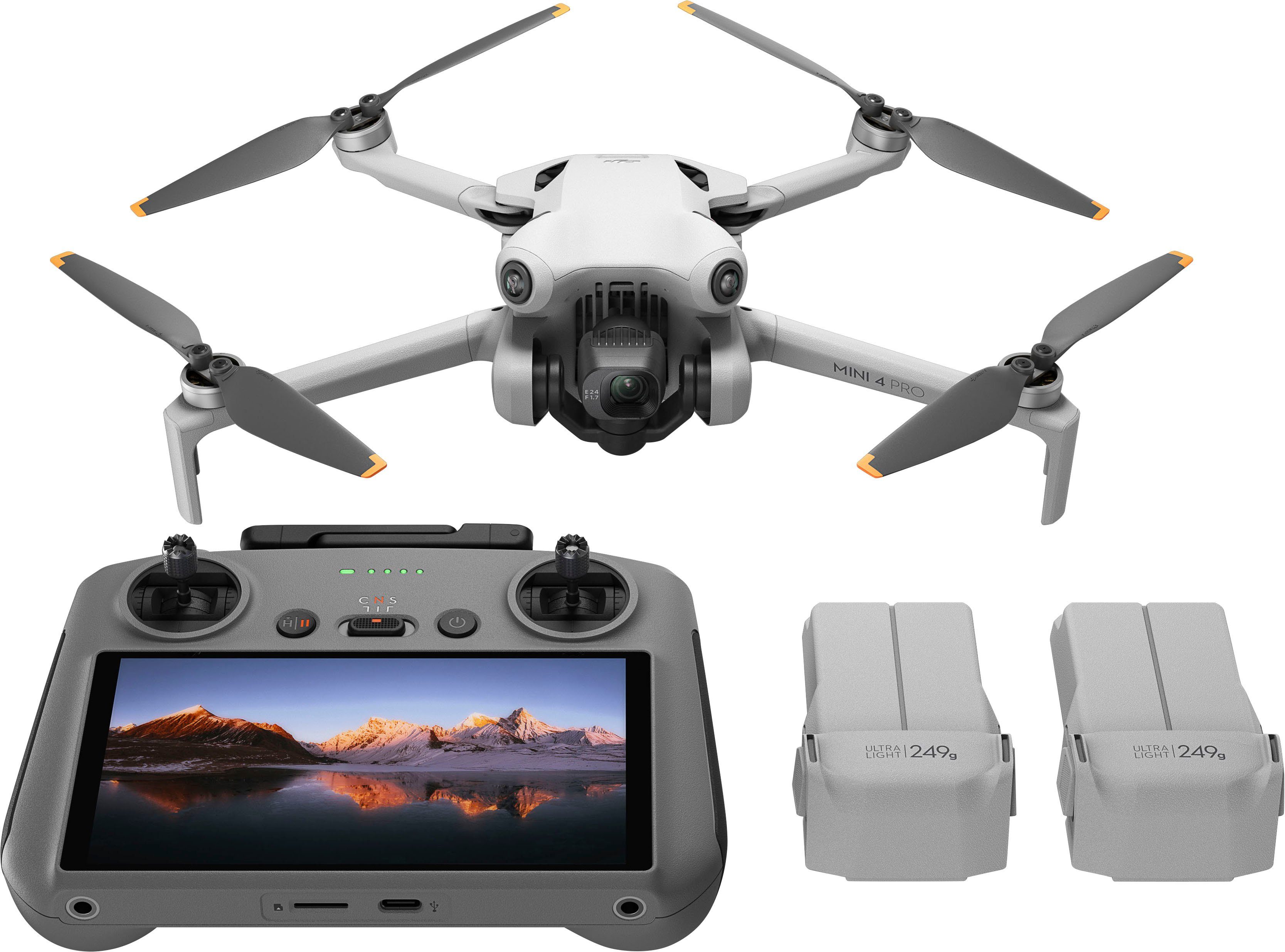 DJI Mini 4 Pro HD) Ultra More Fly (DJI 2) (4K Drohne (GL) Combo RC