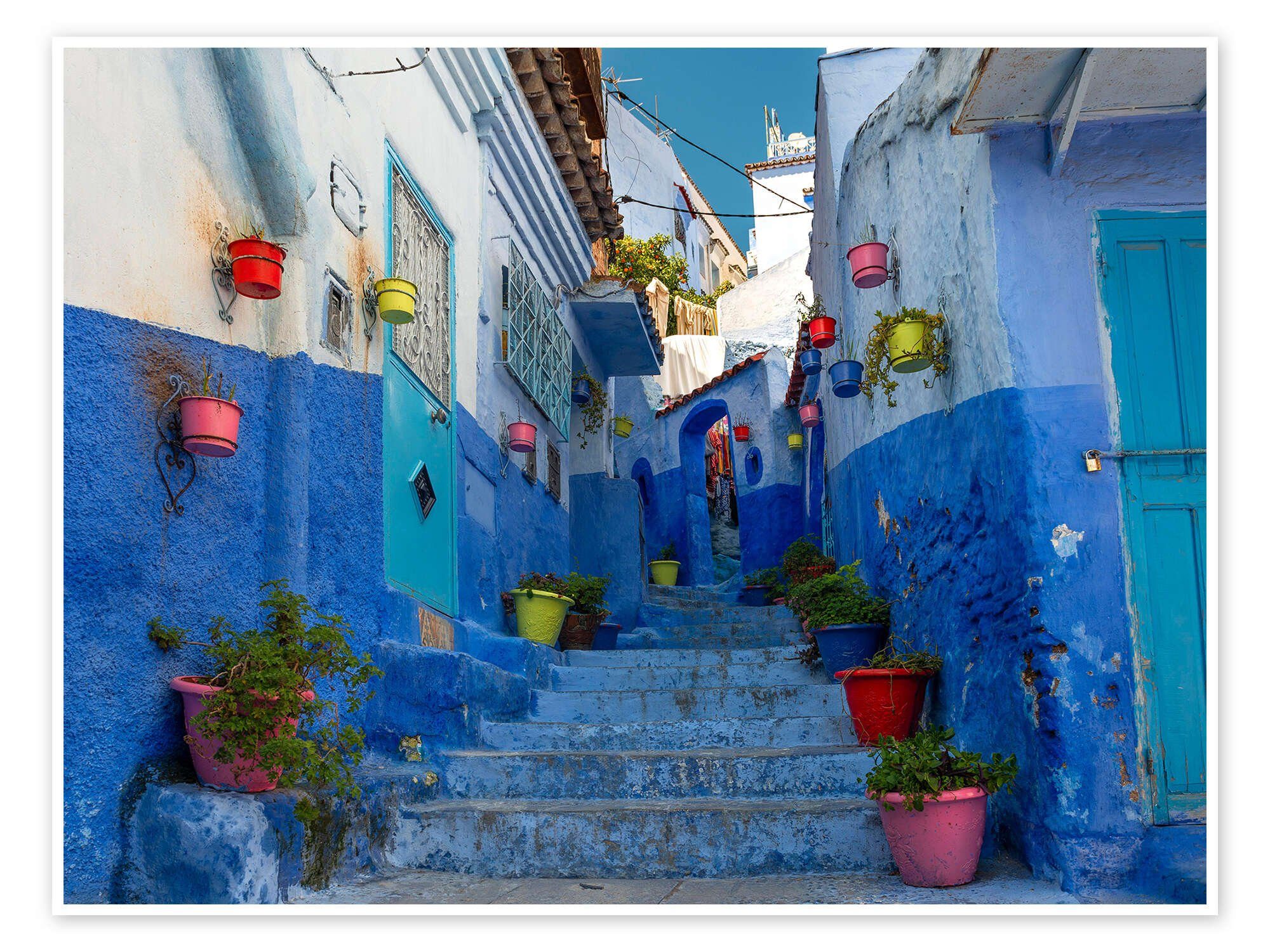 Posterlounge Wandbild Medina von Chefchaouen, Mara Brandl, erhältlich als Poster, Leinwandbild, Wandsticker oder Acrylglasbild