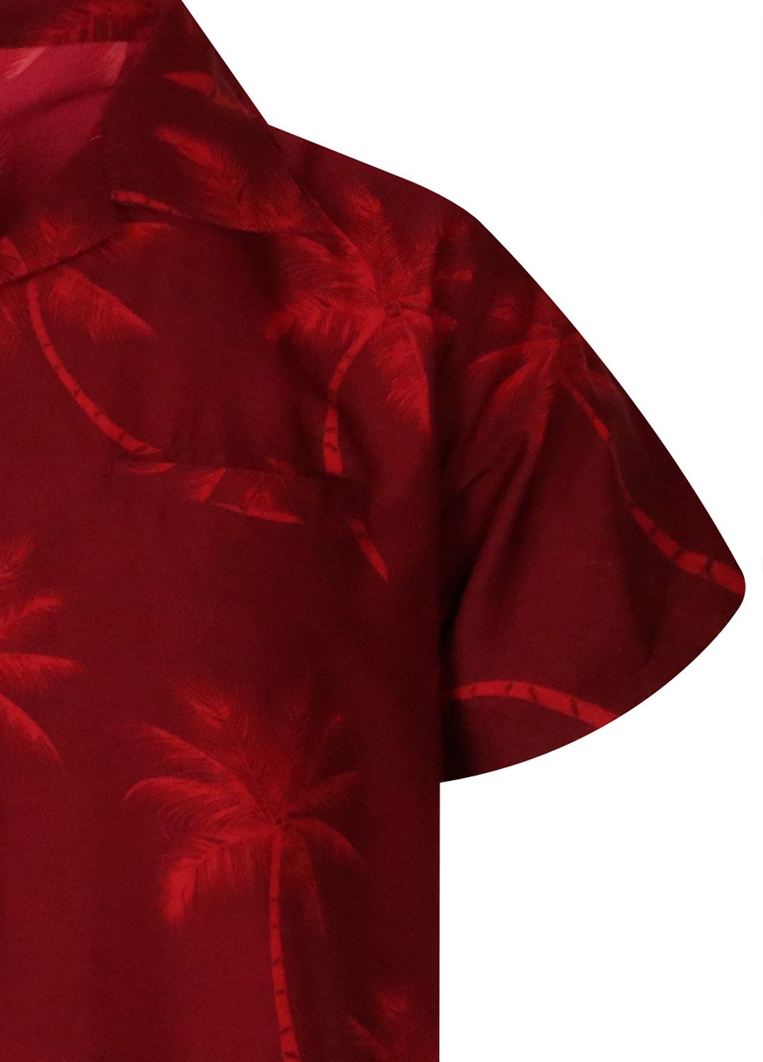 King Kameha Hawaiihemd "Palmshadow" Funky Hawaii-Hemd Herren Kurzarm Front-Tasche Sommerhemd – Bild 4 von 5