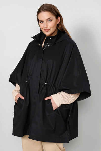 Sara Lindholm Outdoorjacke Cape oversized wasserabweisend Kapuze