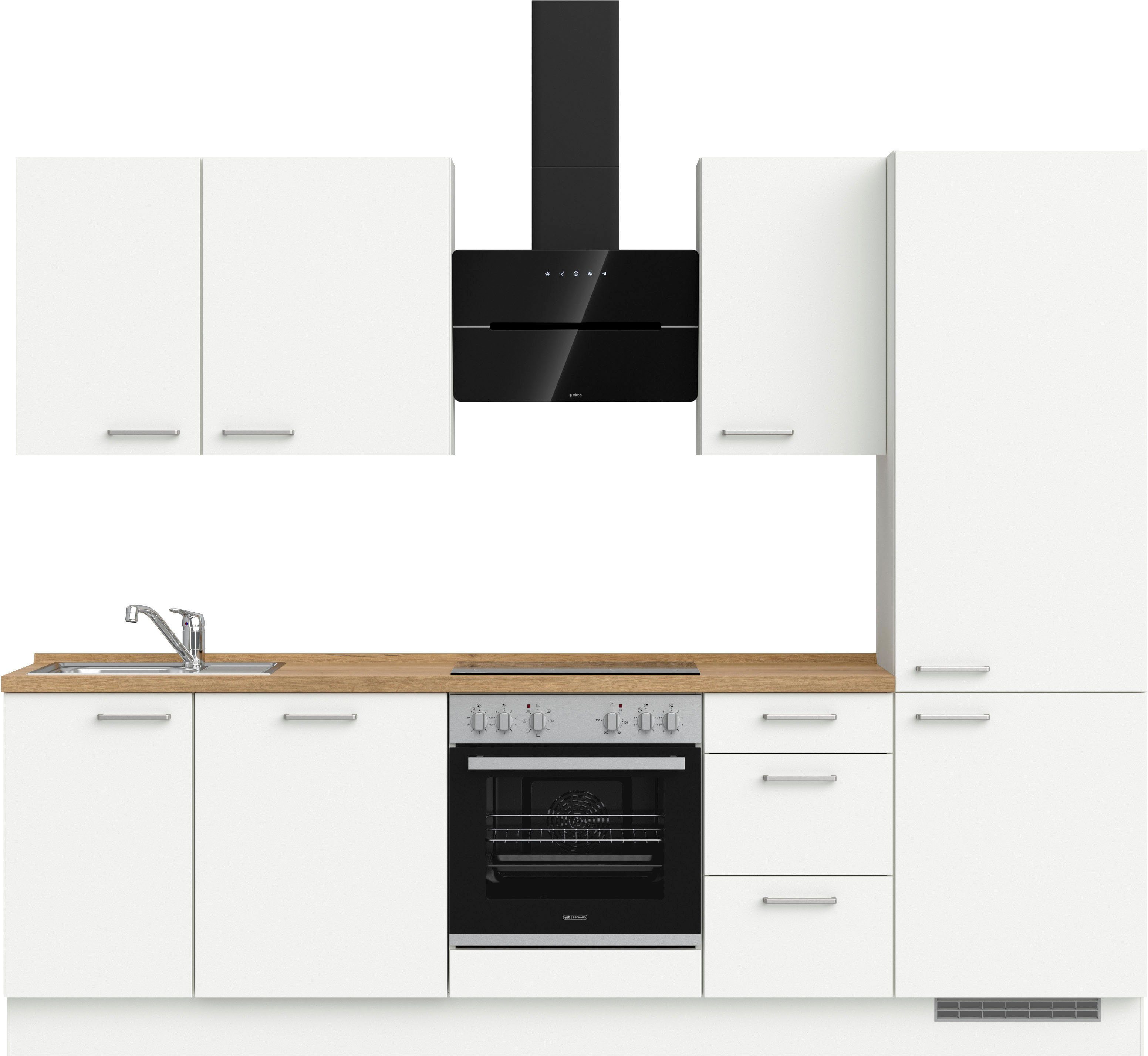 nobilia® Küchenzeile "Touch II", vormontiert, Ausrichtung wählbar, Breite 270 cm, wahlw. mit E-Geräten