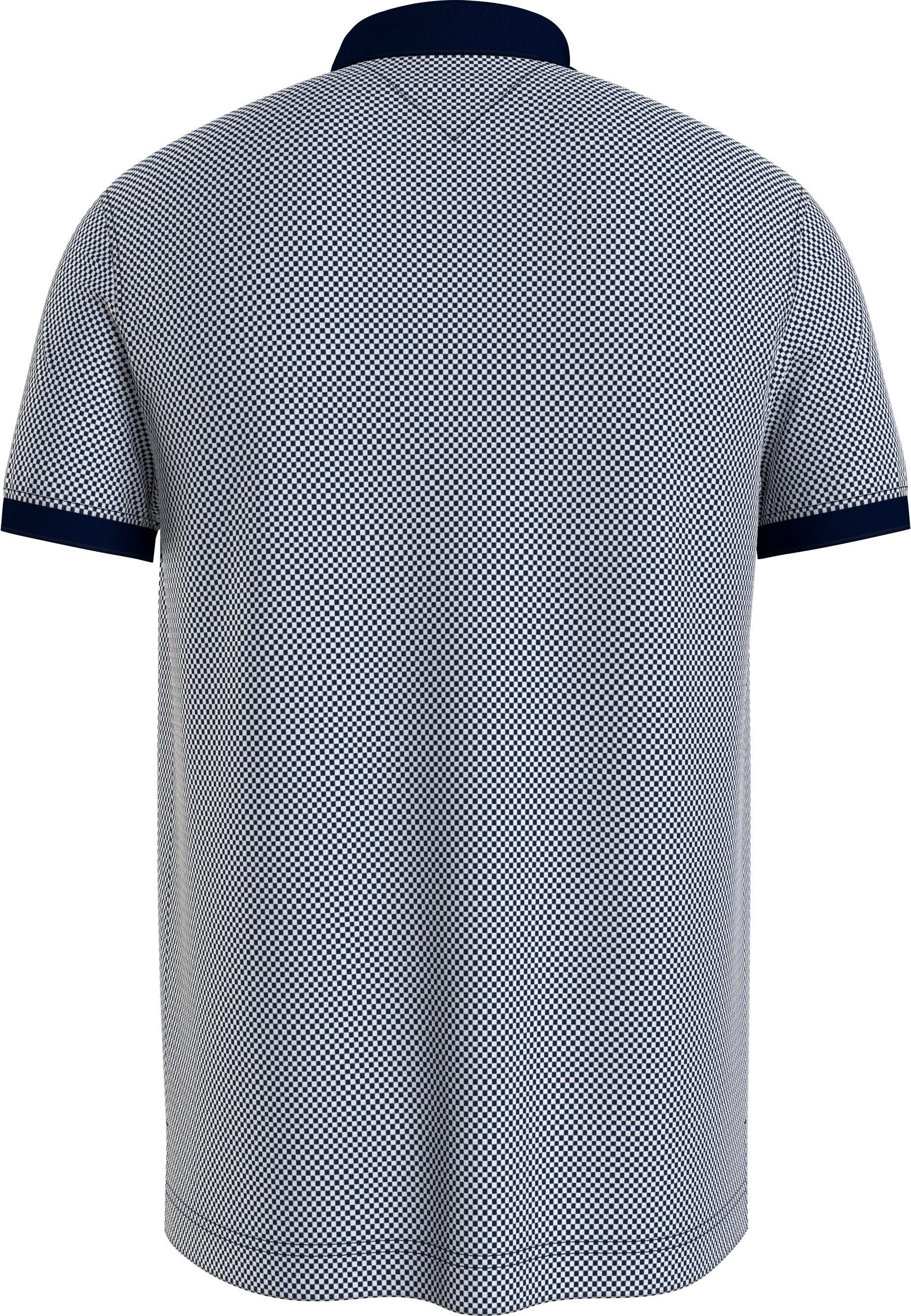 Tommy Hilfiger Poloshirt OXFORD Knöpfen mit Hilfiger REG auf Prägung Desert COLLAR den Sky/White LOGO POLO