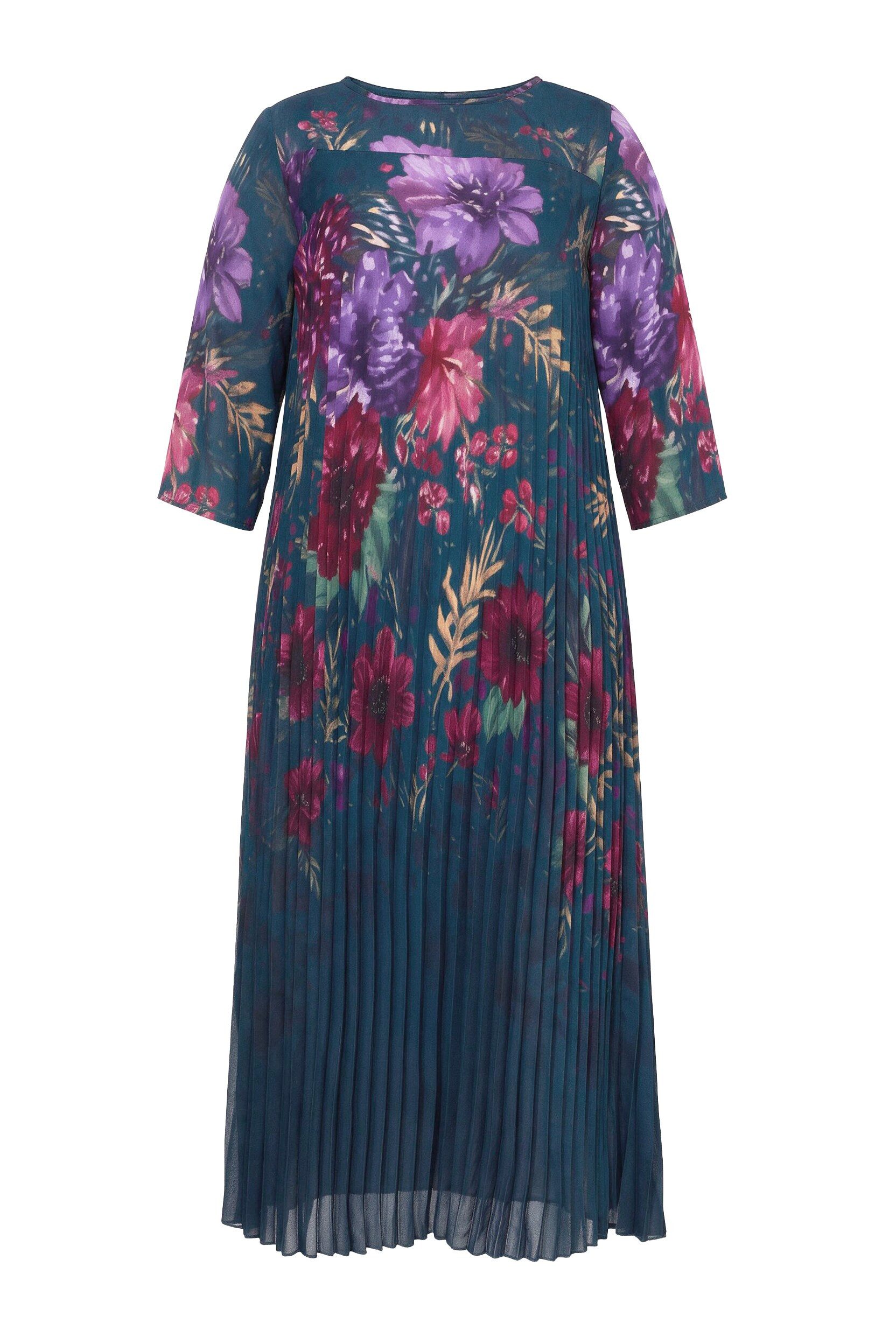 MIAMODA Jerseykleid Maxi-Plisseekleid klassische Silhouette