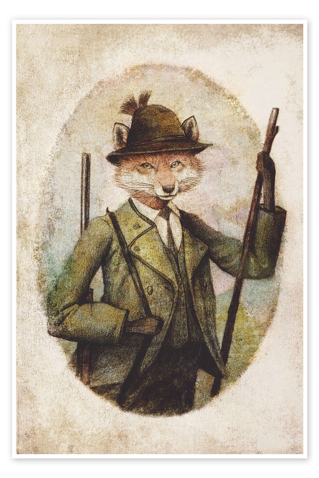 Posterlounge Wandbild Jagdsaison, Mike Koubou, erhältlich als Плакат, Leinwandbild, Wandsticker oder Acrylglasbild