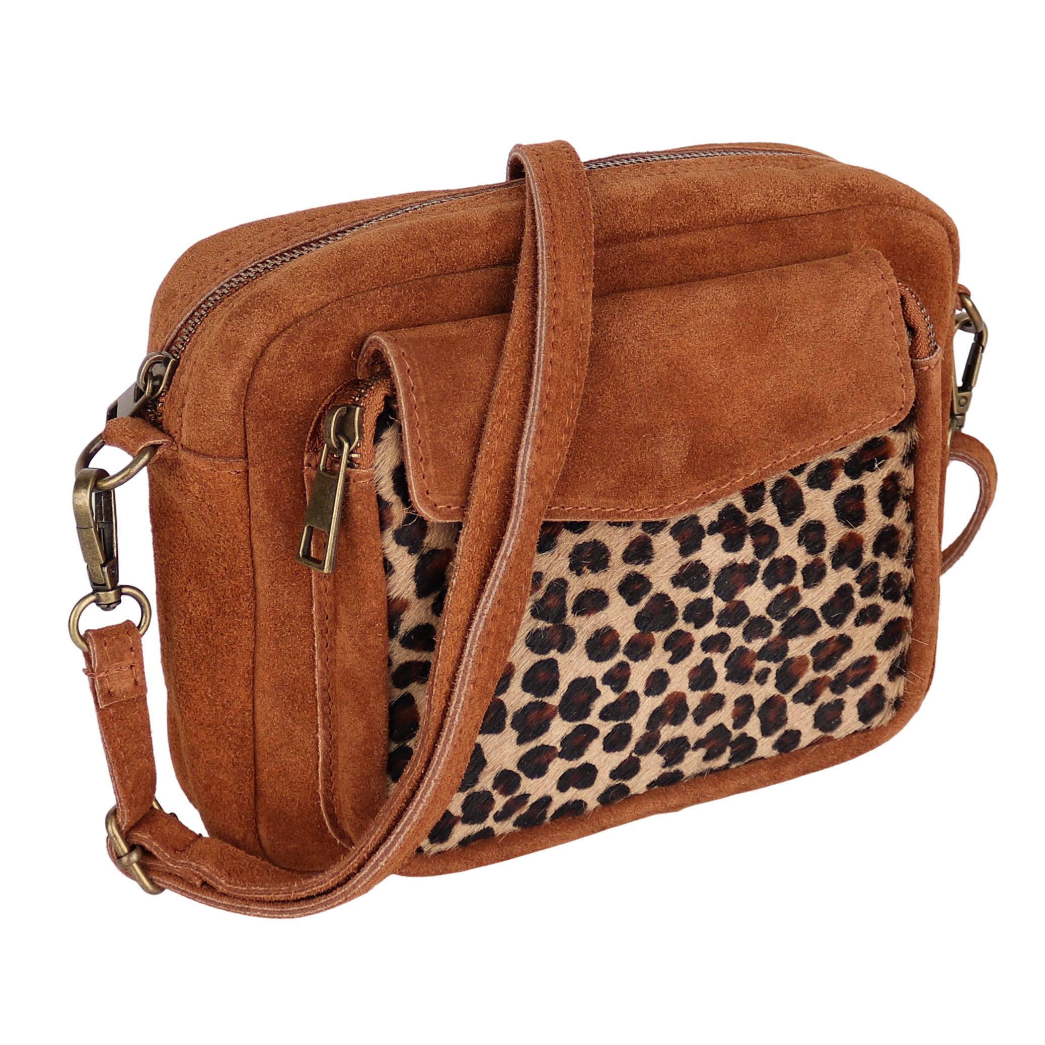 MIRROSI Schultertasche aus Echtleder Kuhfell, hergestellt günstig online kaufen