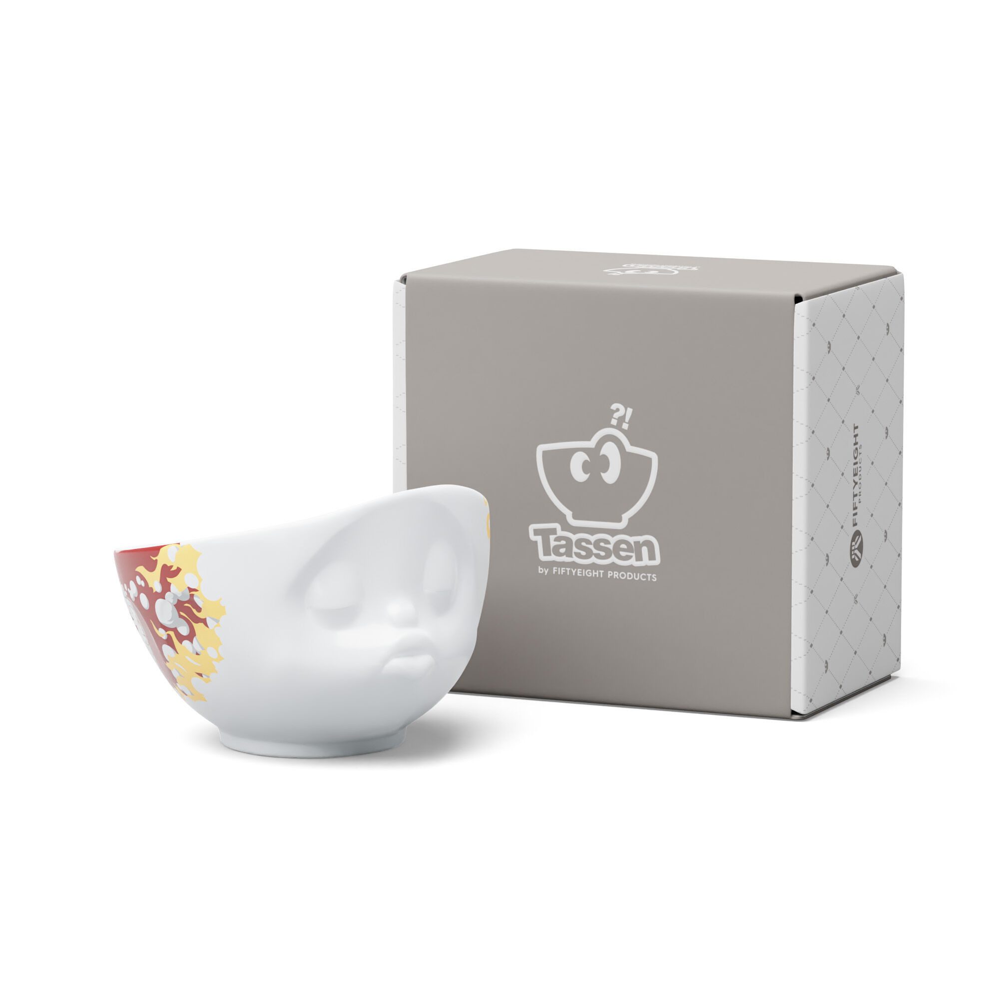 FIFTYEIGHT PRODUCTS Müslischale Schale Küssend - Feurig - 500 ml, Porzellan, (Einzelartikel), Porzellan, spülmaschinenfest und mikrowellengeeignet