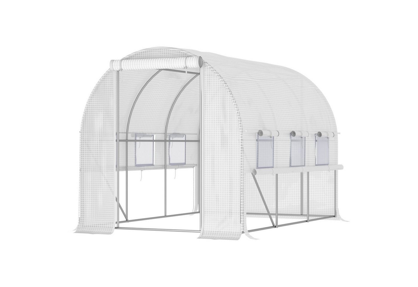 Outsunny Foliengewächshaus Tunnel-Gewächshaus, mit aufrollbarem Fenster, UV-Schutz, Winddicht, BxTxH: 295 x 200 x 200 cm, BxLxH: 200 x 295 x 200 cm, Tomatenhaus 1-St., Tomatenhaus, Für Garten, Balkon, Stahl, Weiß weiß | Rabatt: 38% Outsunny Foliengewächshaus Tunnel-Gewächshaus, mit aufrollbarem Fenster, UV-Schutz, Winddicht, BxTxH: 295 x 200 x 200 cm, BxLxH: 200 x 295 x 200 cm, Tomatenhaus 1-St., Tomatenhaus, Für Garten, Balkon, Stahl, Weiß weiß | Rabatt: 38%