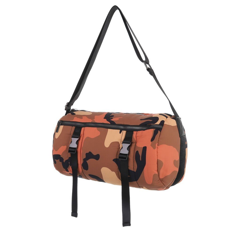Orange Schultertasche Ital-Design Damentasche Multi Mittelgroße, Baguette-Tasche
